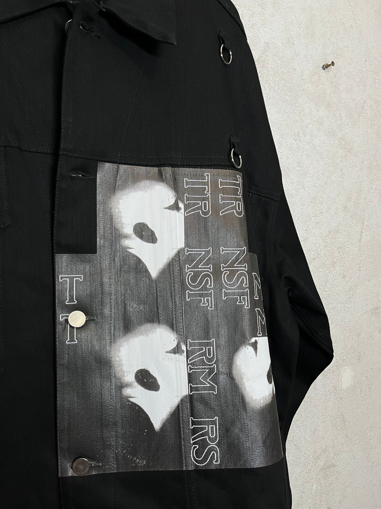 Raf Simons ''bold head'' printed denim jacket black SS'19 - M