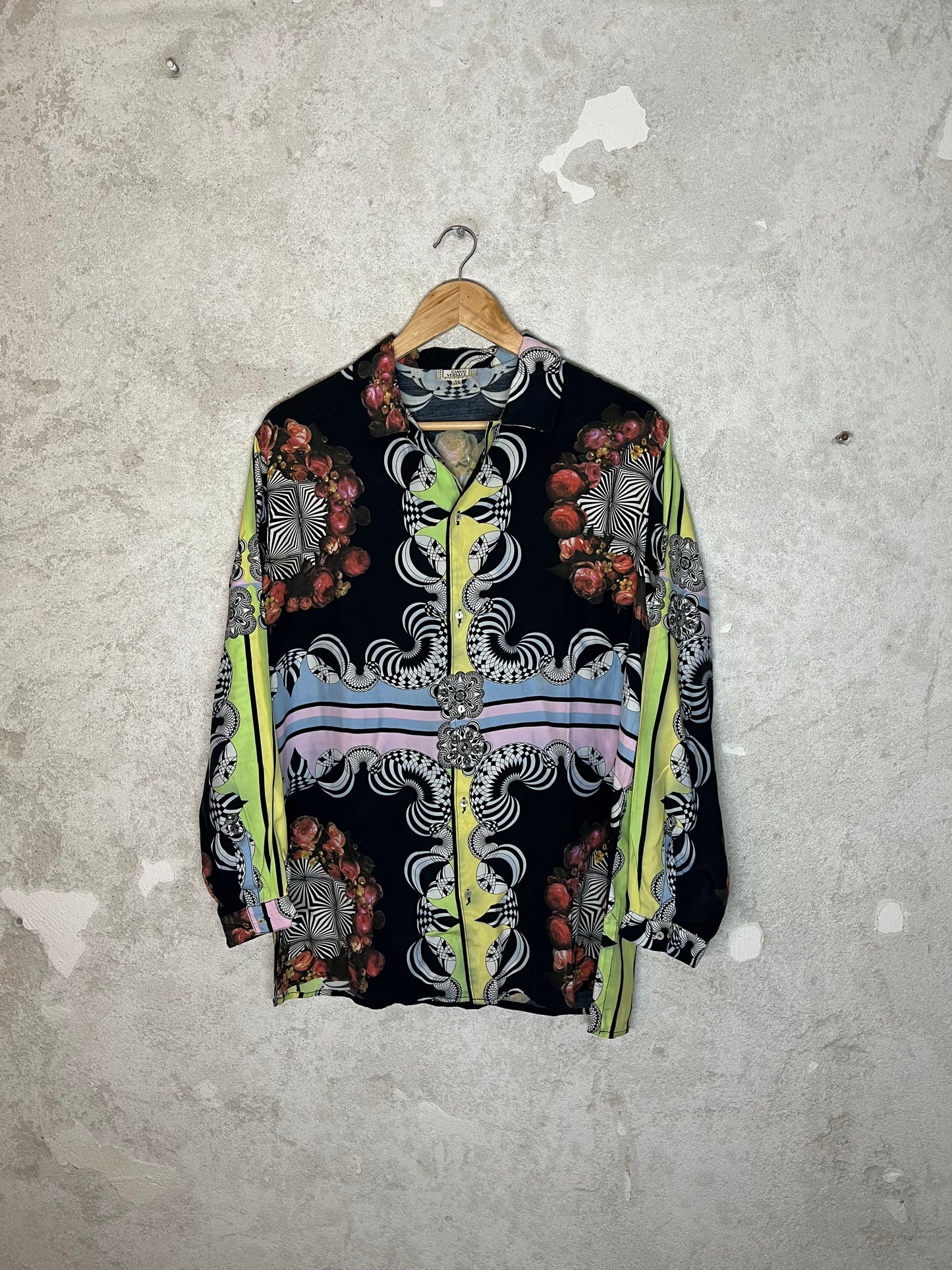 Gianni Versace Jeans multicolor psychedelic 90s 2000s shirt - M