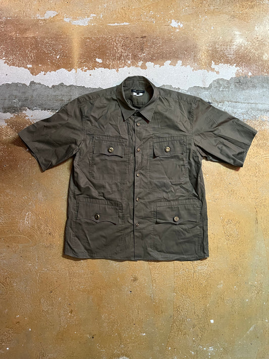 Comme des Garcons military khaki green polo shirt - M