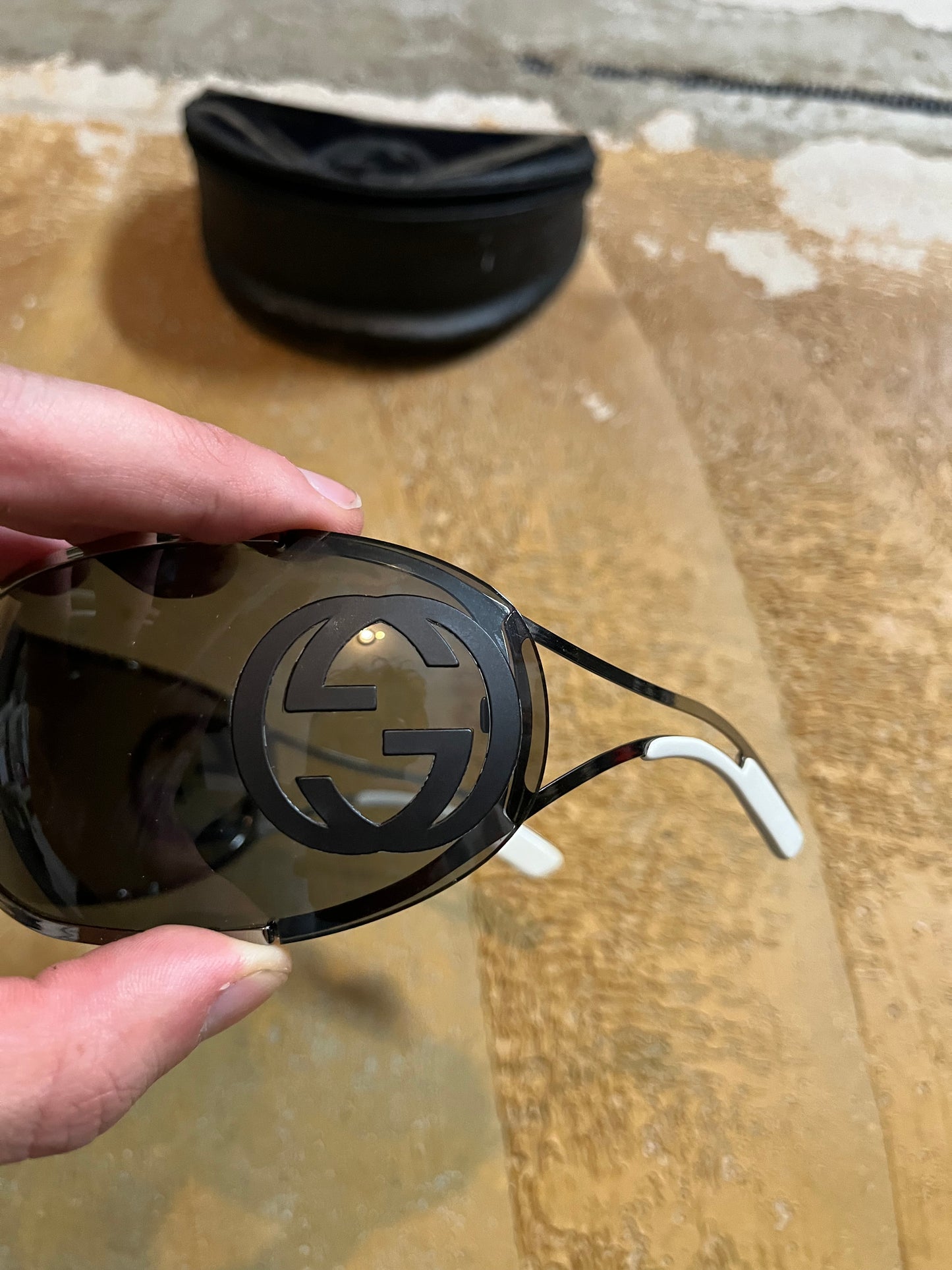 Gucci vintage shield sunglasses