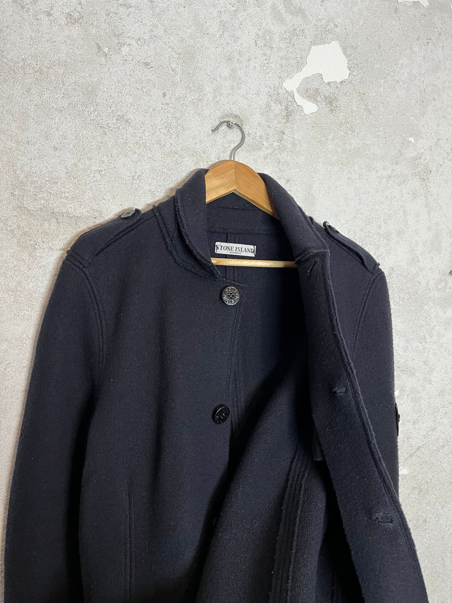 Stone Island vintage wool trenchcoat jacket - XL