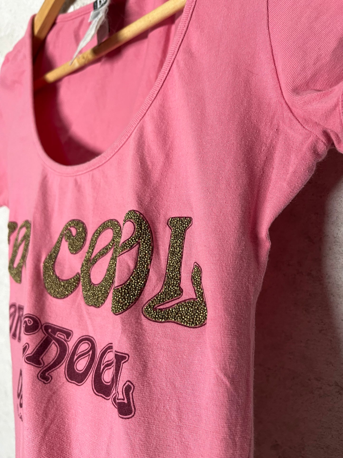 Dolce & Gabbana “Too cool for school” pink top - S