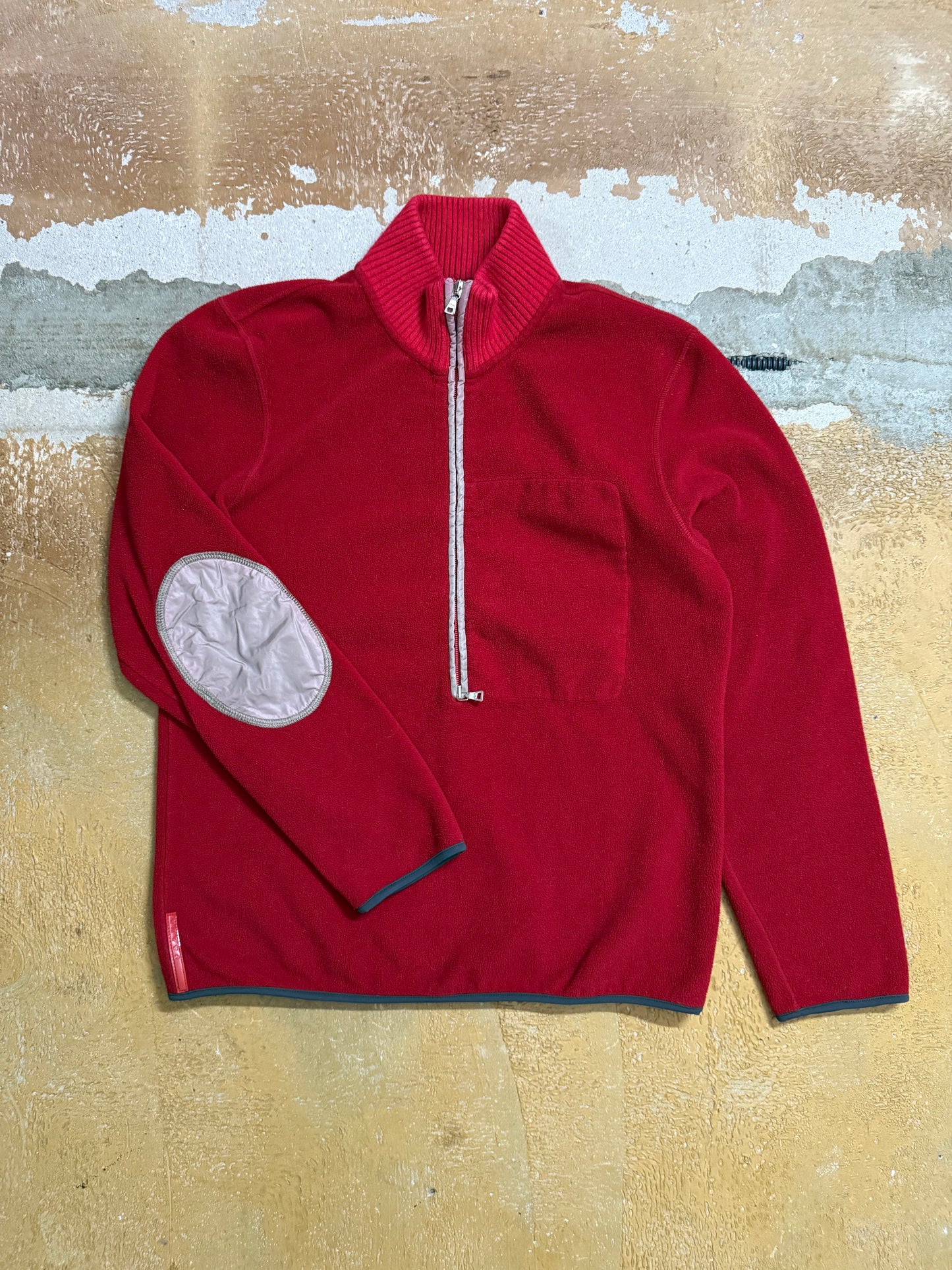 Prada vintage red fleece sweatshirt - S