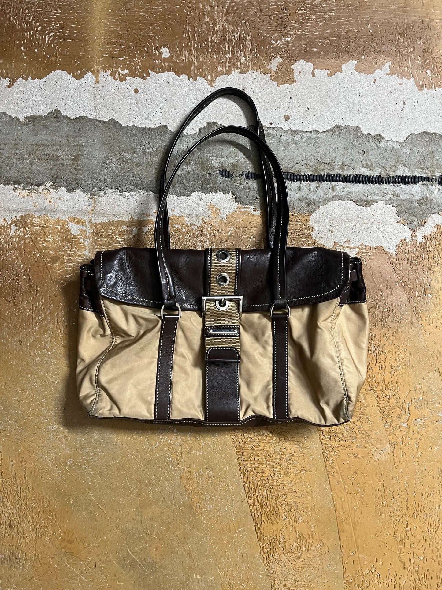 Prada Tessuto vintage brown bag