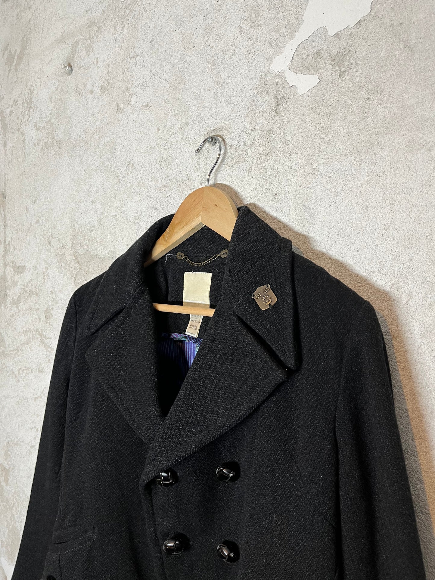 Diesel vintage 2000s wool trenchcoat jacket 