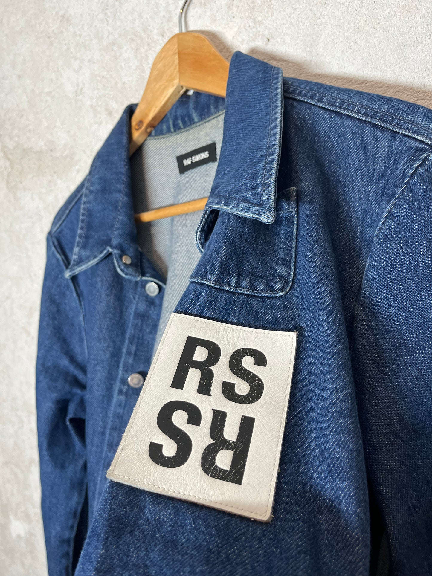 Raf Simons Denim overshirt with branded patch - S