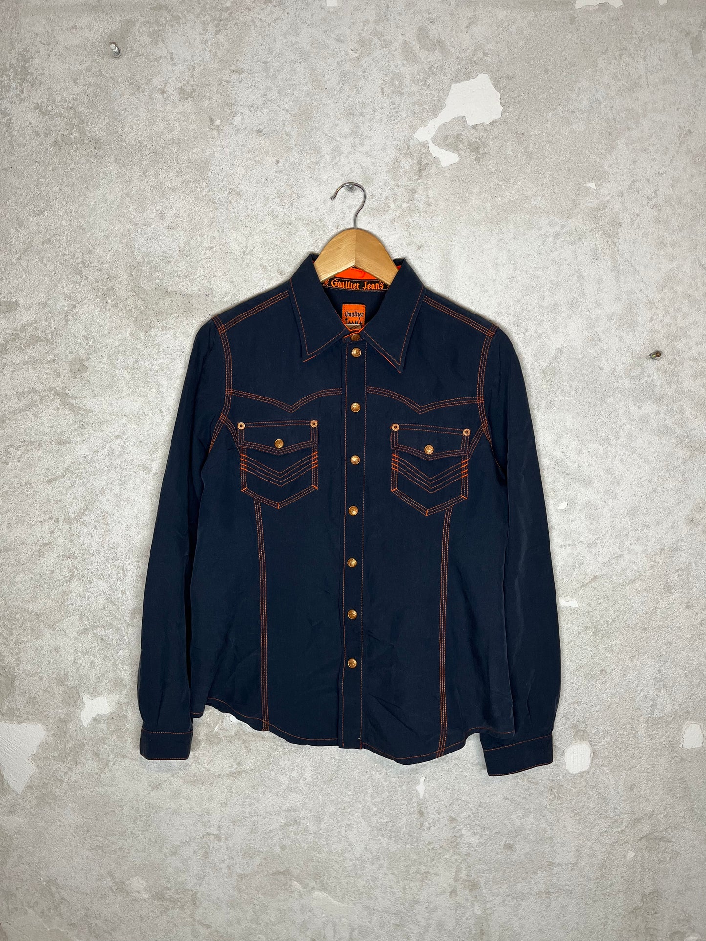 Jean Paul Gaultier 2000s button up overshirt top - M