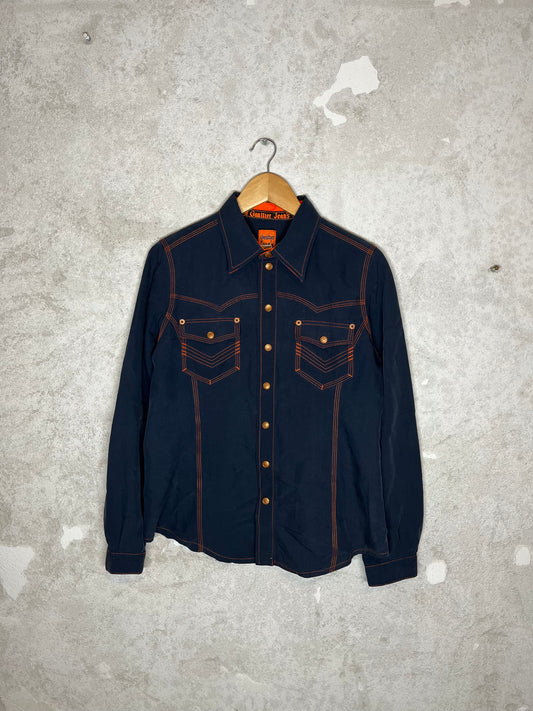 Jean Paul Gaultier 2000s button up overshirt top - M