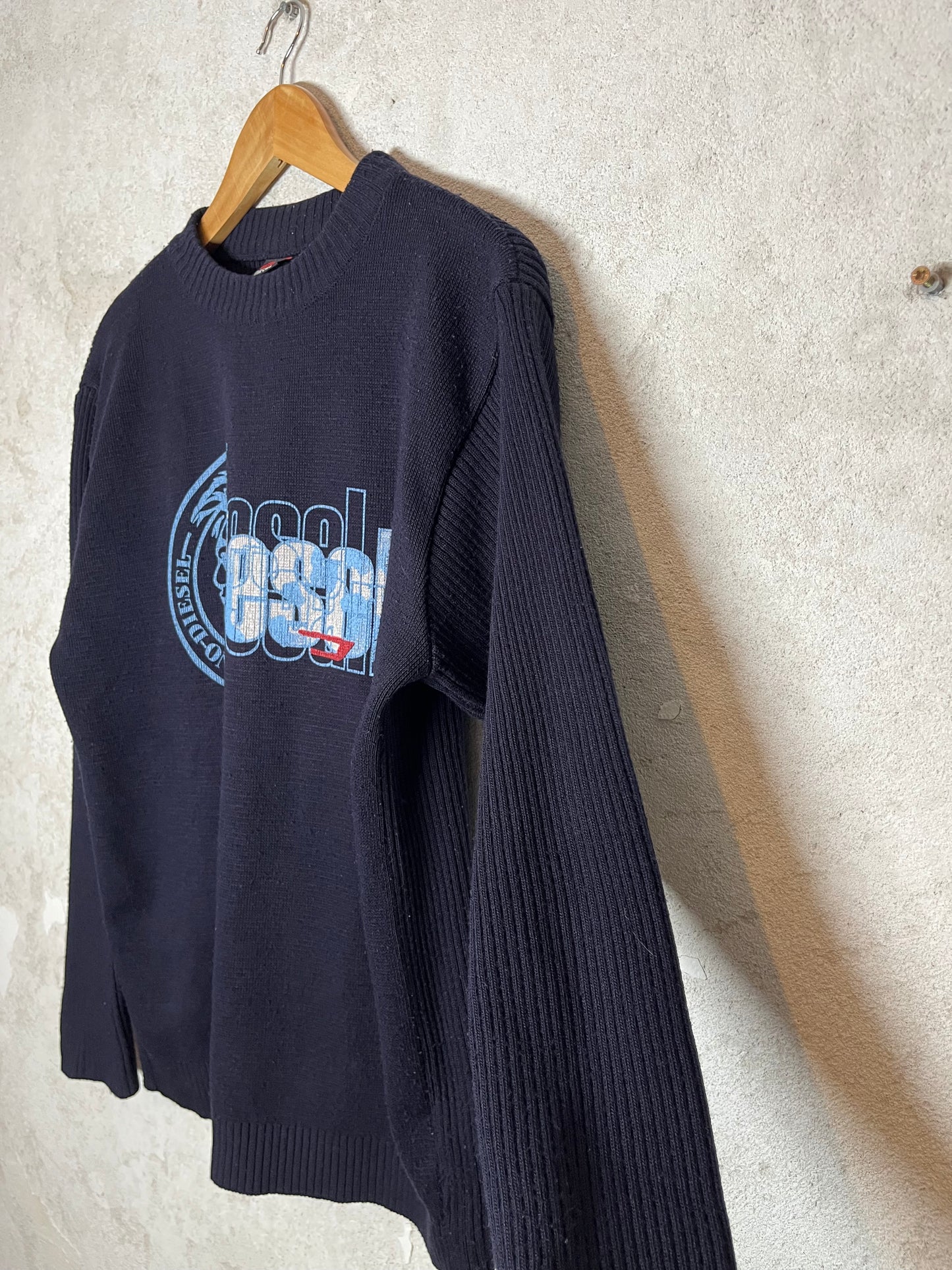 Diesel vintage printed knit sweater - XL