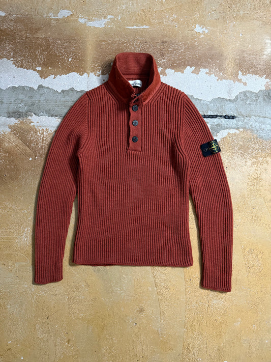 Stone Island orange knit sweatshirt - S