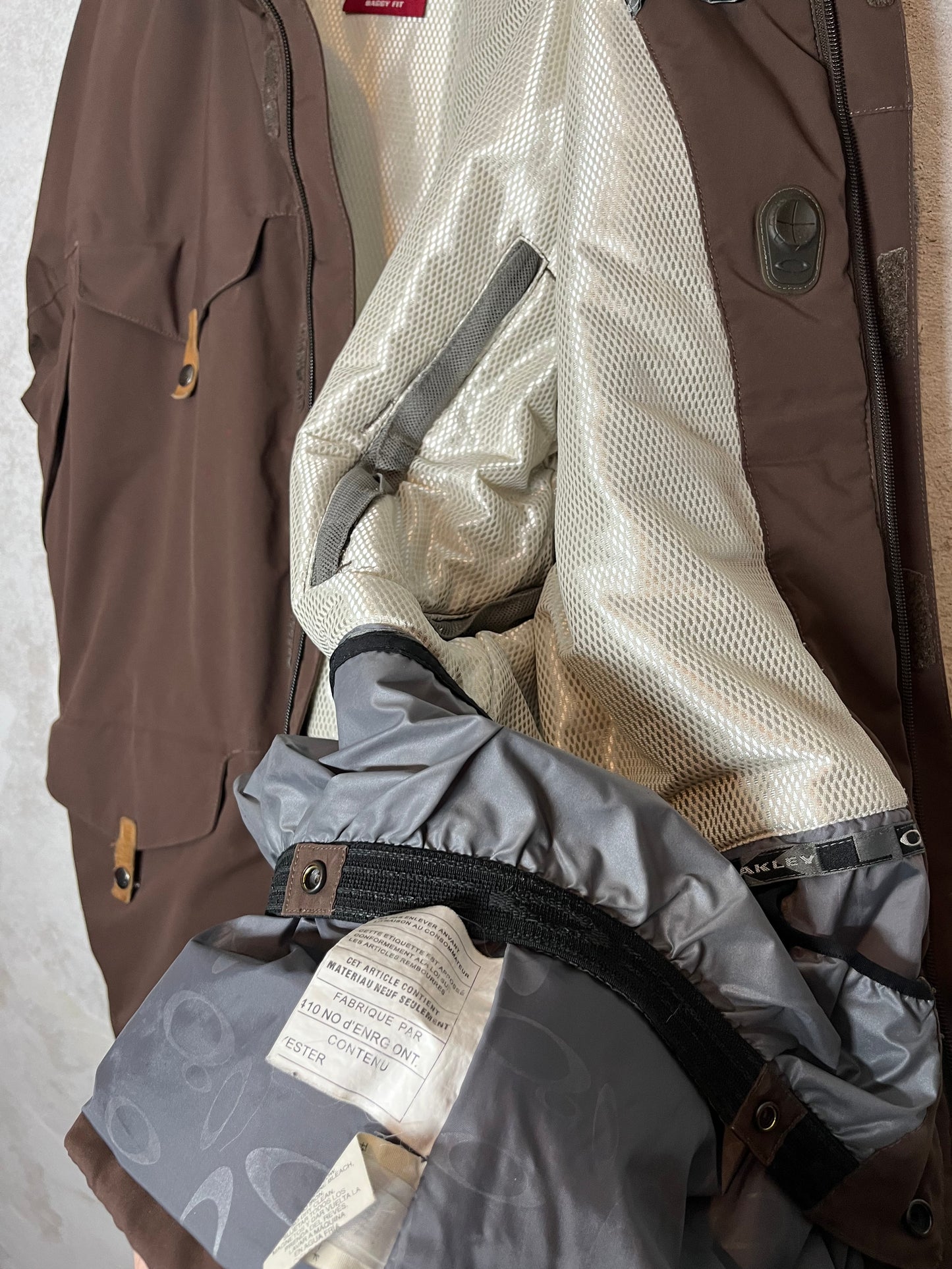 Oakley brown oversized ski jacket - XL