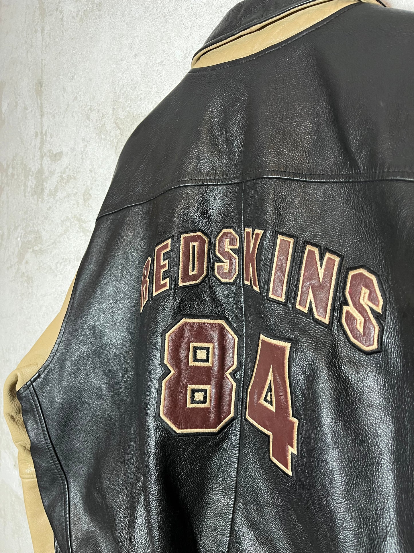 Redskins vintage motor baseball leather jacket - L/XL