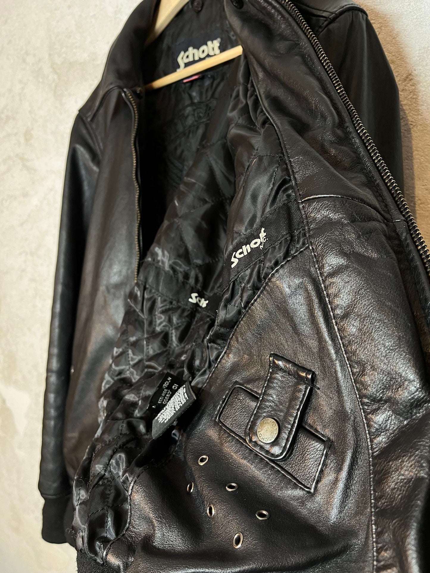 Schott NYC usa leather motor jacket - M