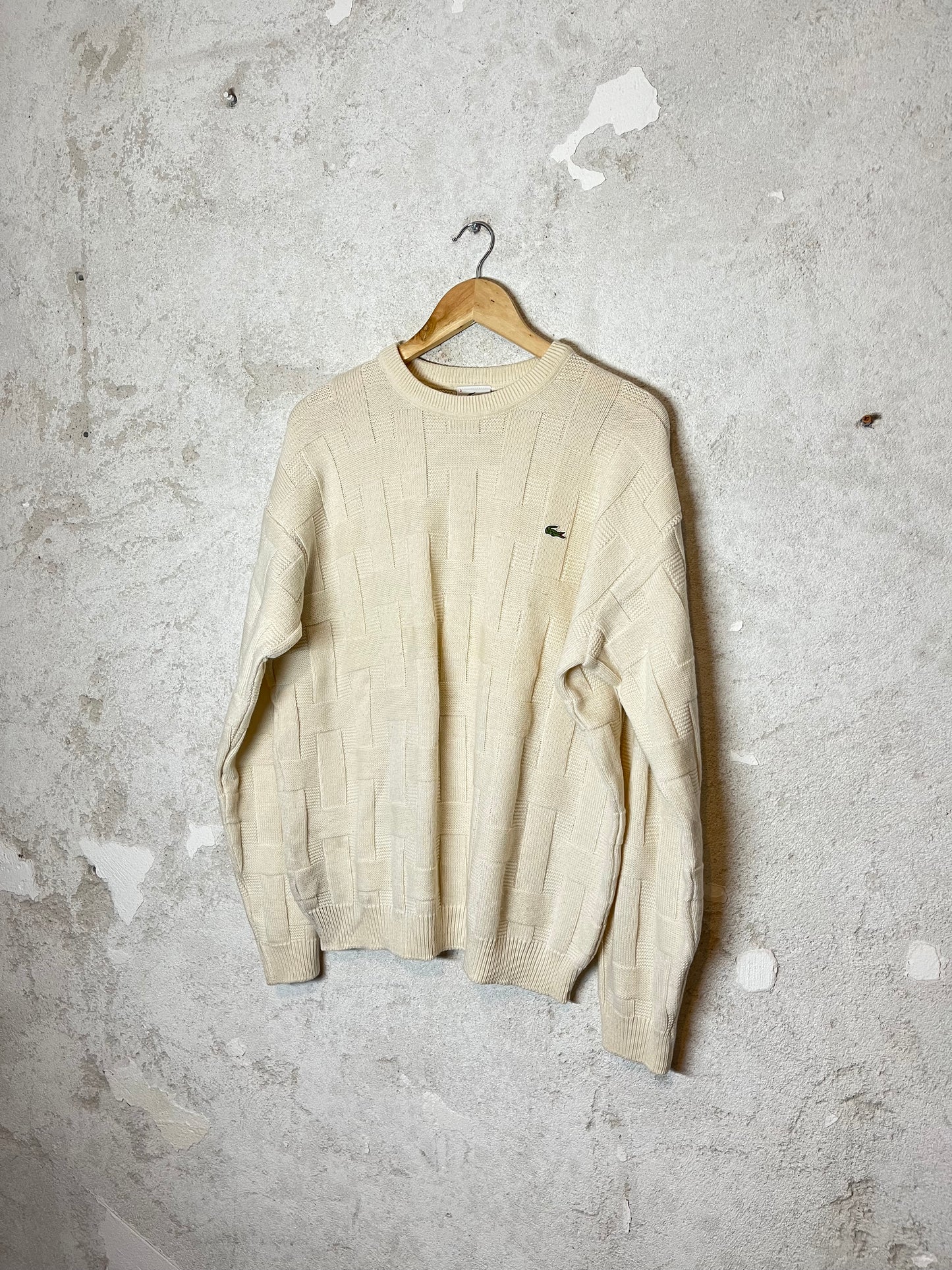 Lacoste 2000s 90s vintage retro knit sweatshirt - M/L