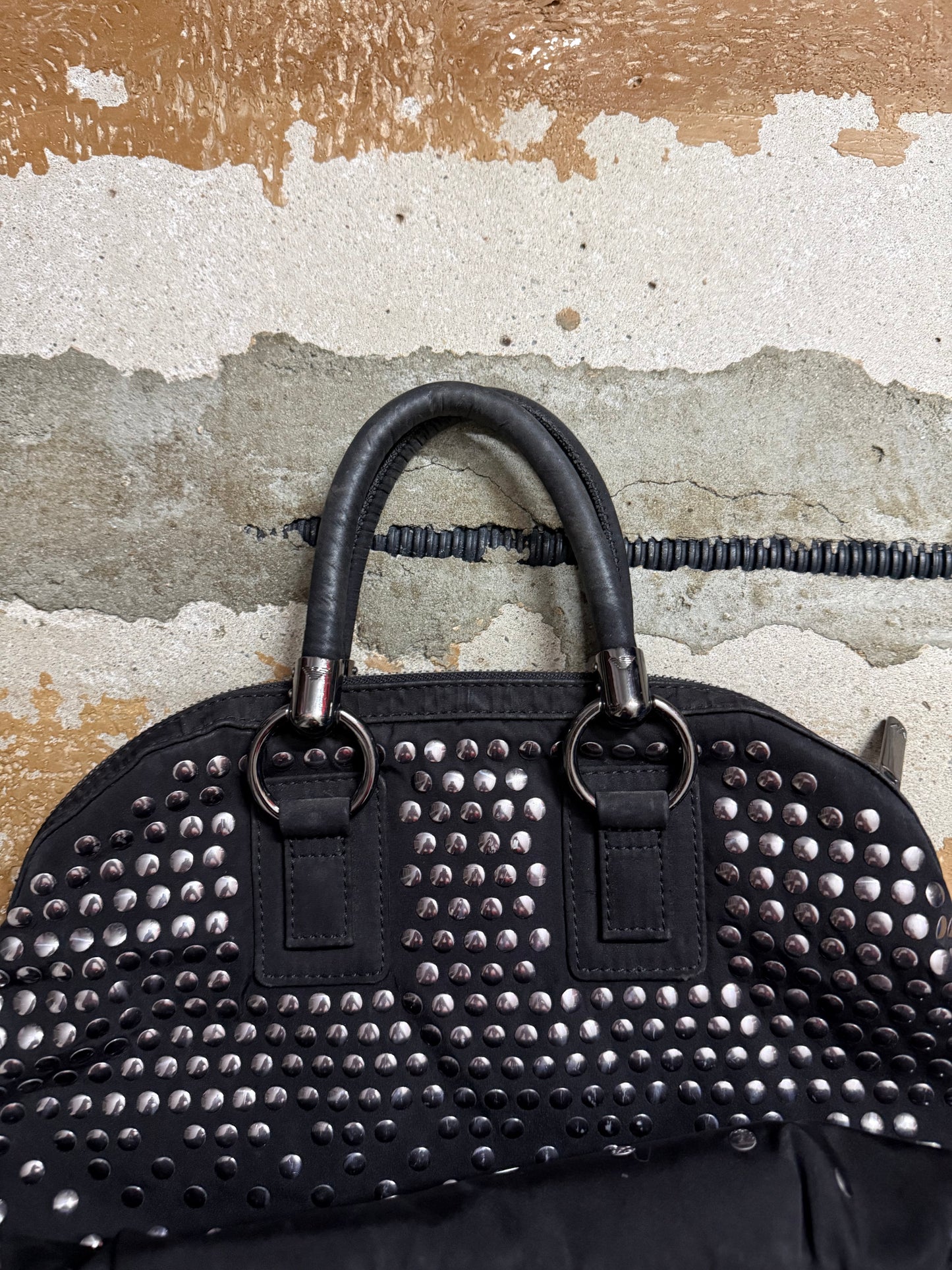 Armani vintage studded canvas bag