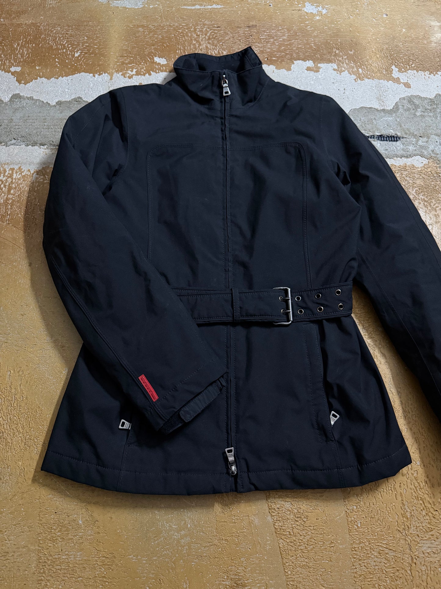 Prada vintage trenchcoat padded down jacket - S
