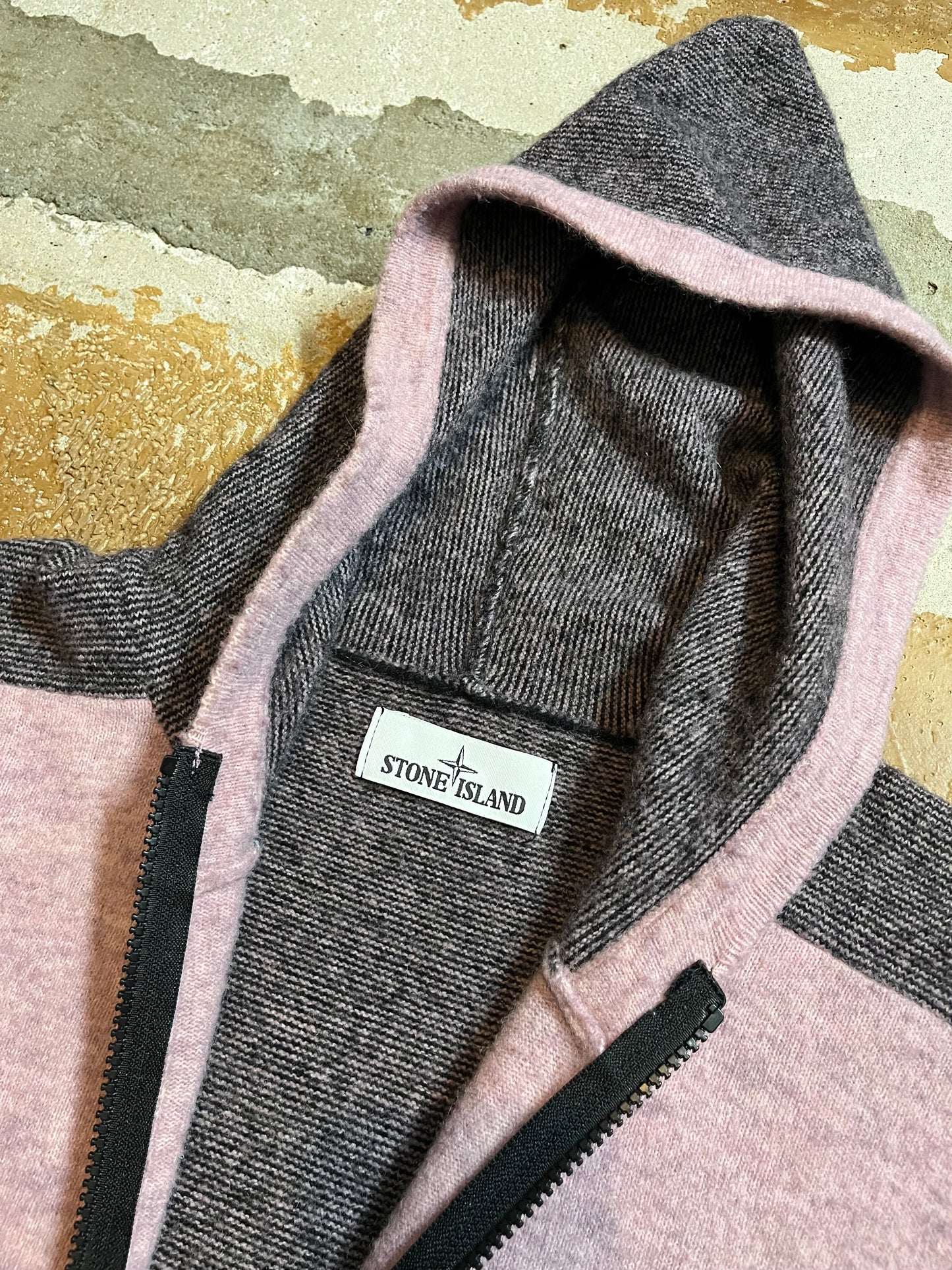 Stone Island knit zip-up sweater - L