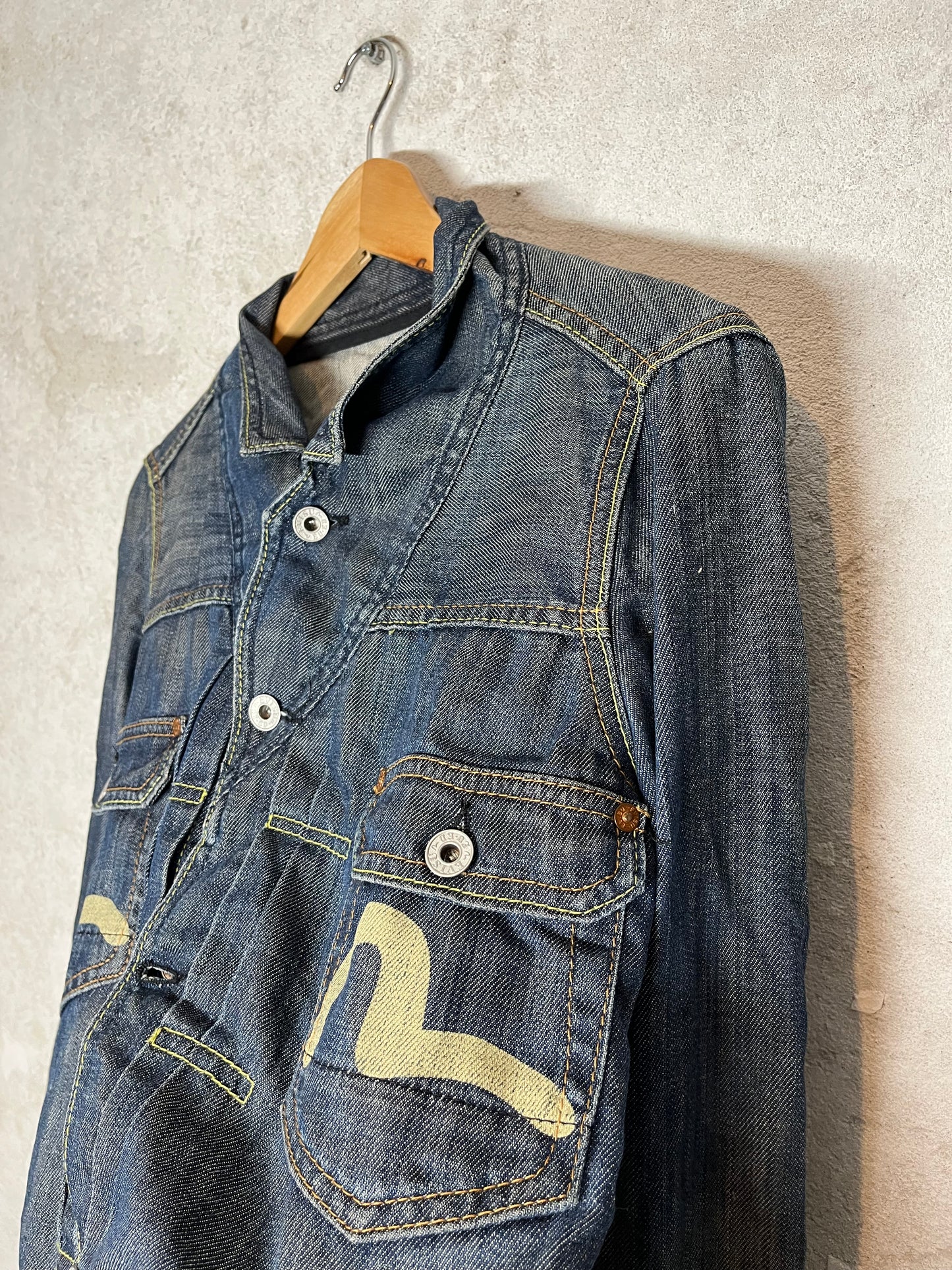 Evisu Japan logo denim jacket - M