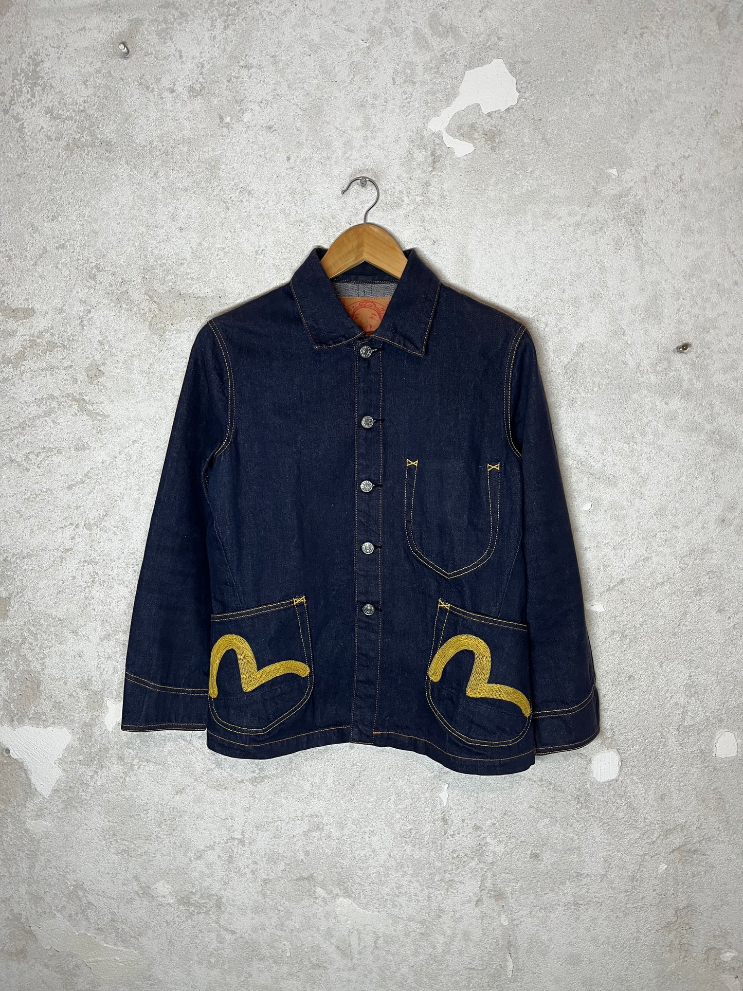 Evisu selvedge japanese denim jacket vintage - M