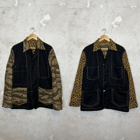 Marni Reverisble Canvas Leopard / Camo print Chore jacket - M