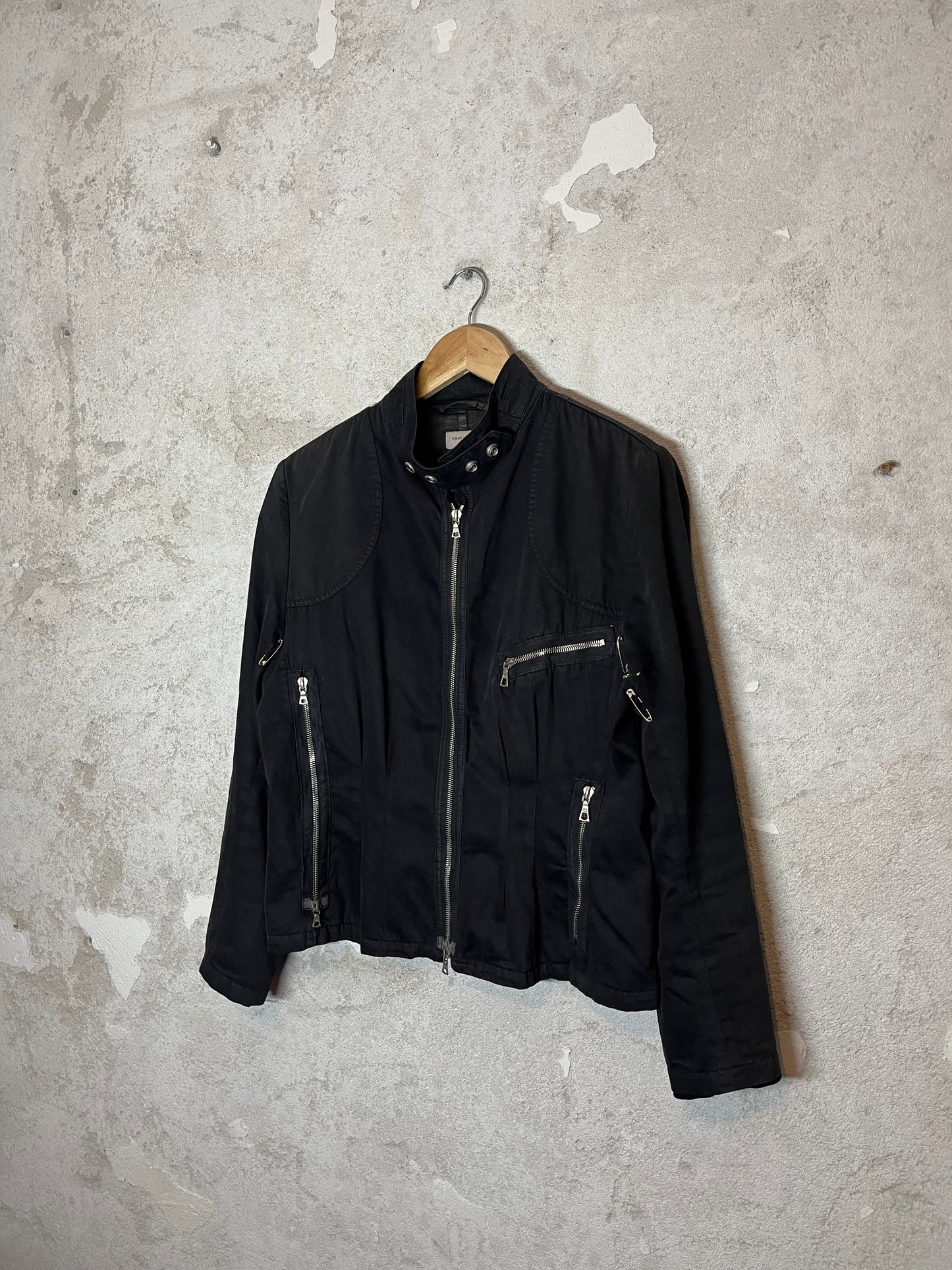 Dries van Noten archive multi zip safety pin jacket