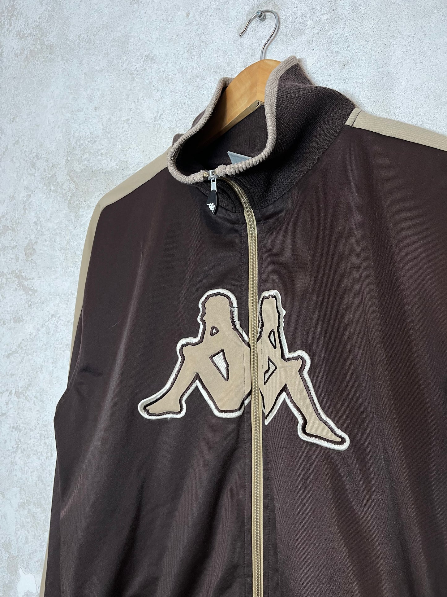 Vintage Kappa big logo zip-up sweater - L