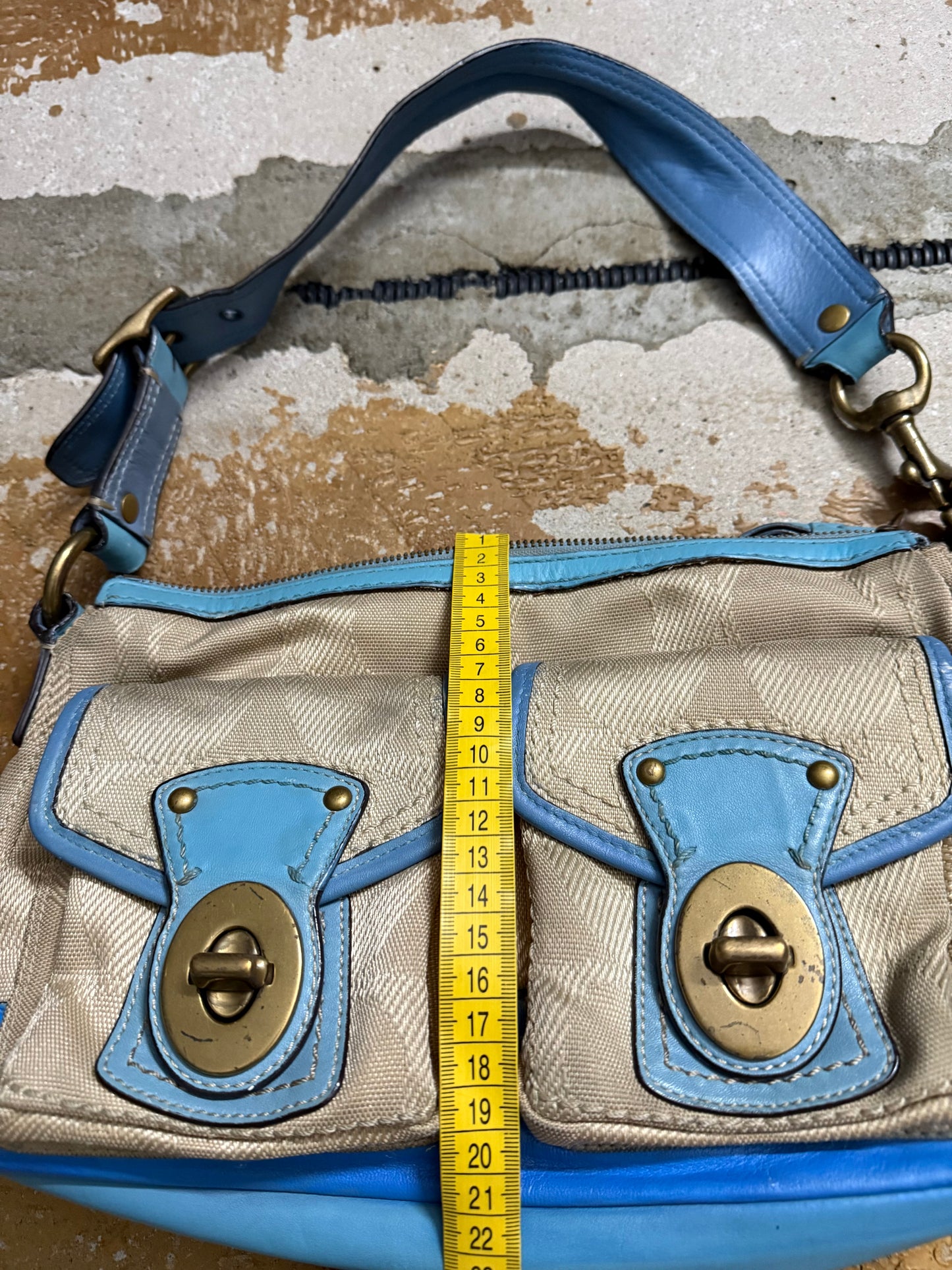 Coach vintage monogram blue bag