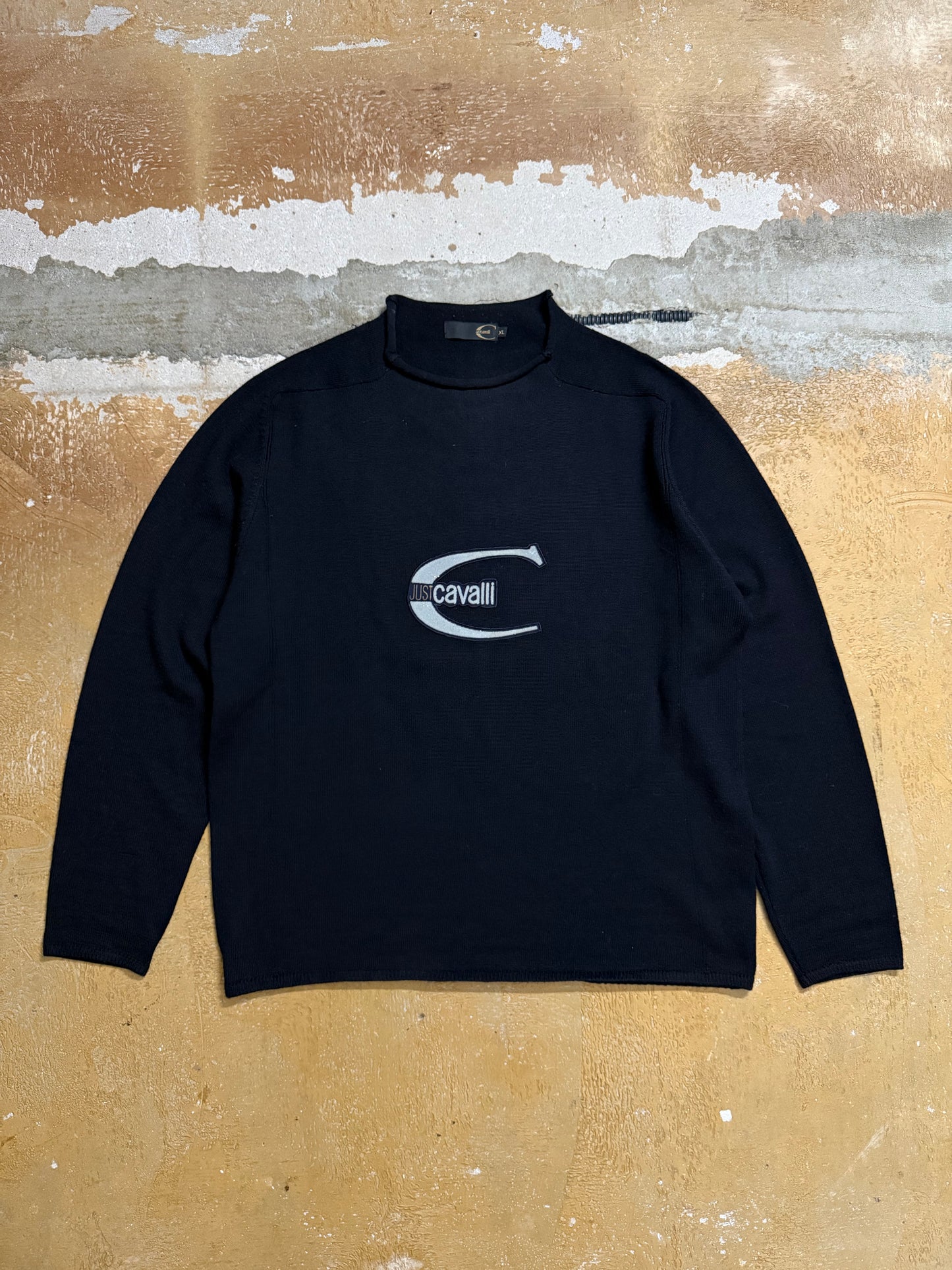 Roberto Cavalli wool blend knit sweatshirt - XL