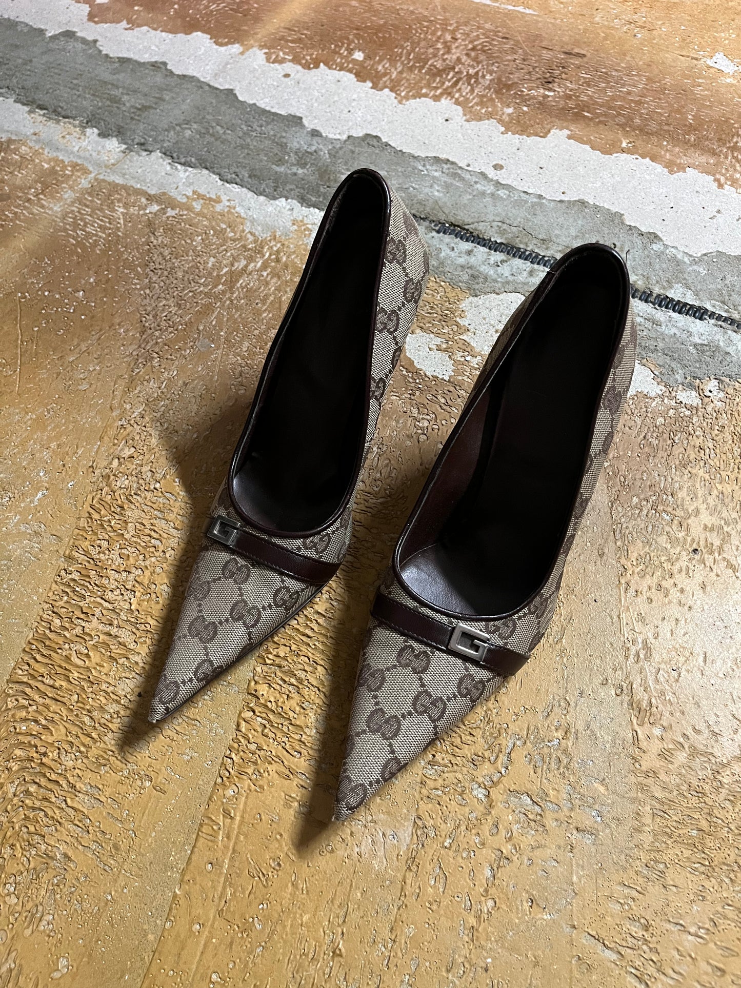 Gucci kitten heels vintage monogram - 38