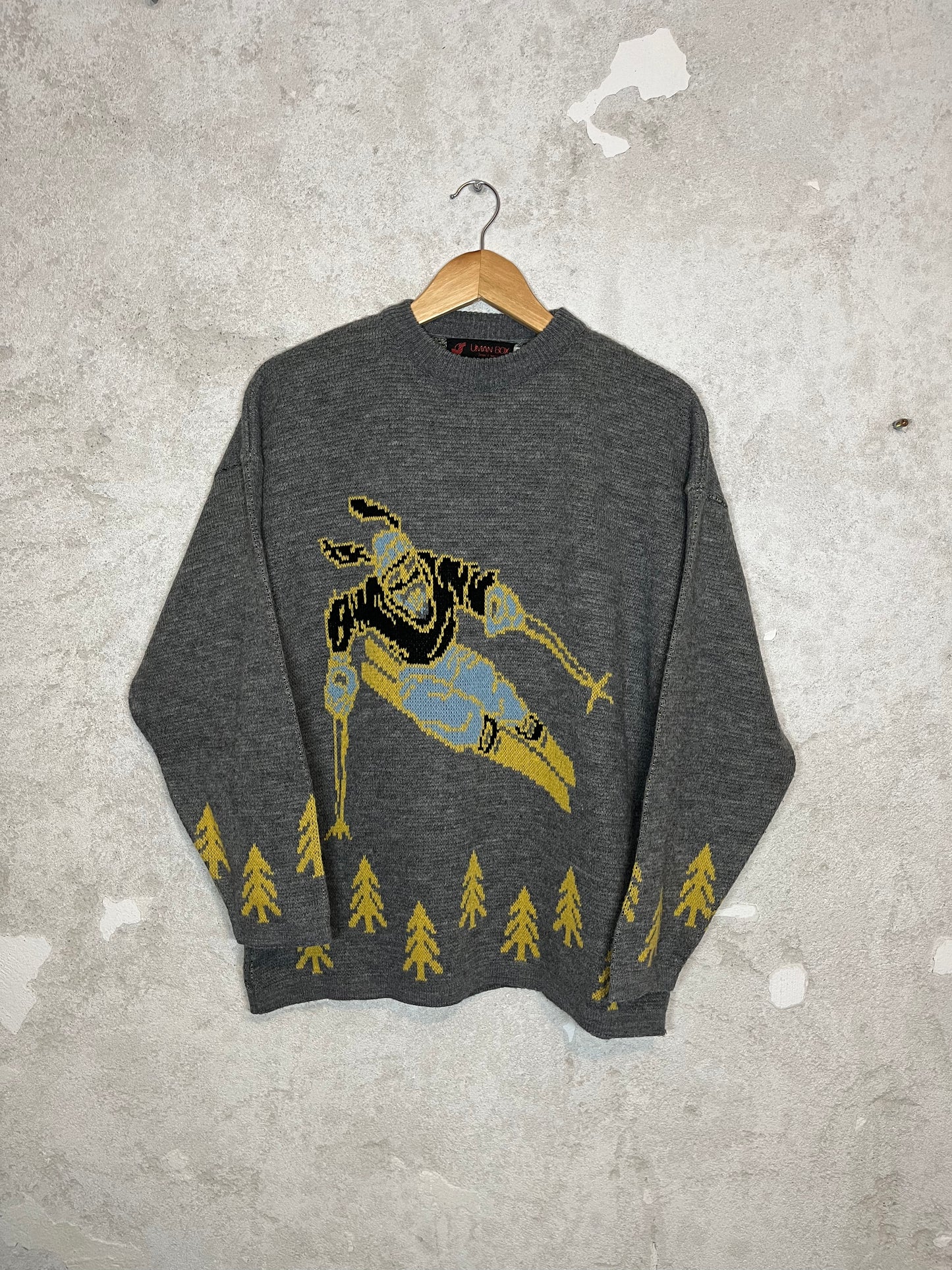 Vintage Ski Snowboarding knit sweater - M