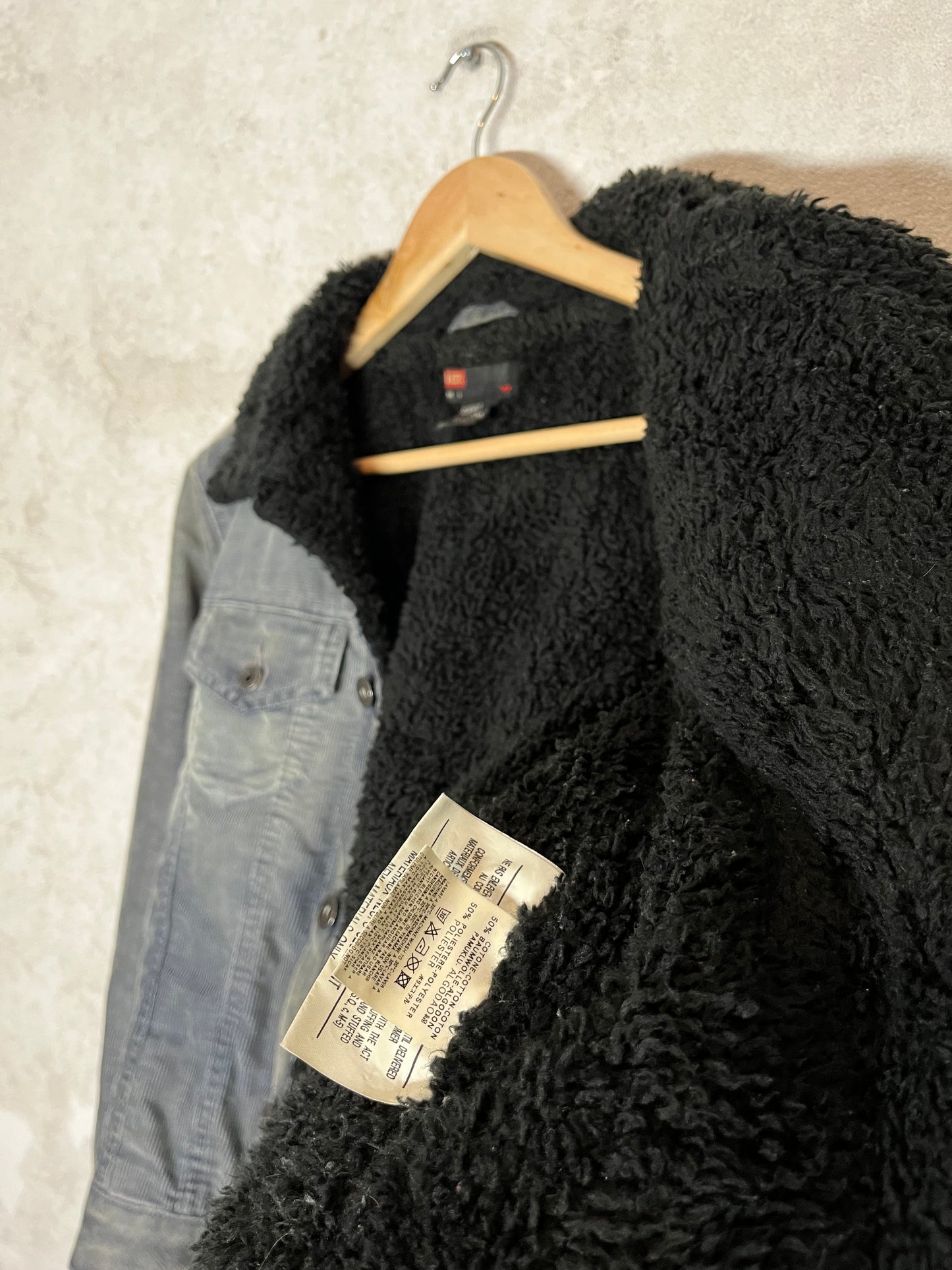 Diesel vintage 90s 2000s sherling sherpa denim jacket - S