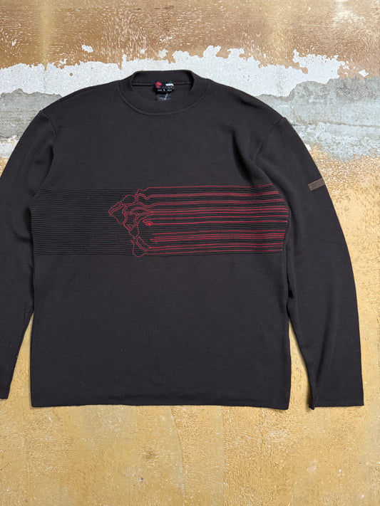Versace Melting Medusa Embroidered knit sweatshirt - L