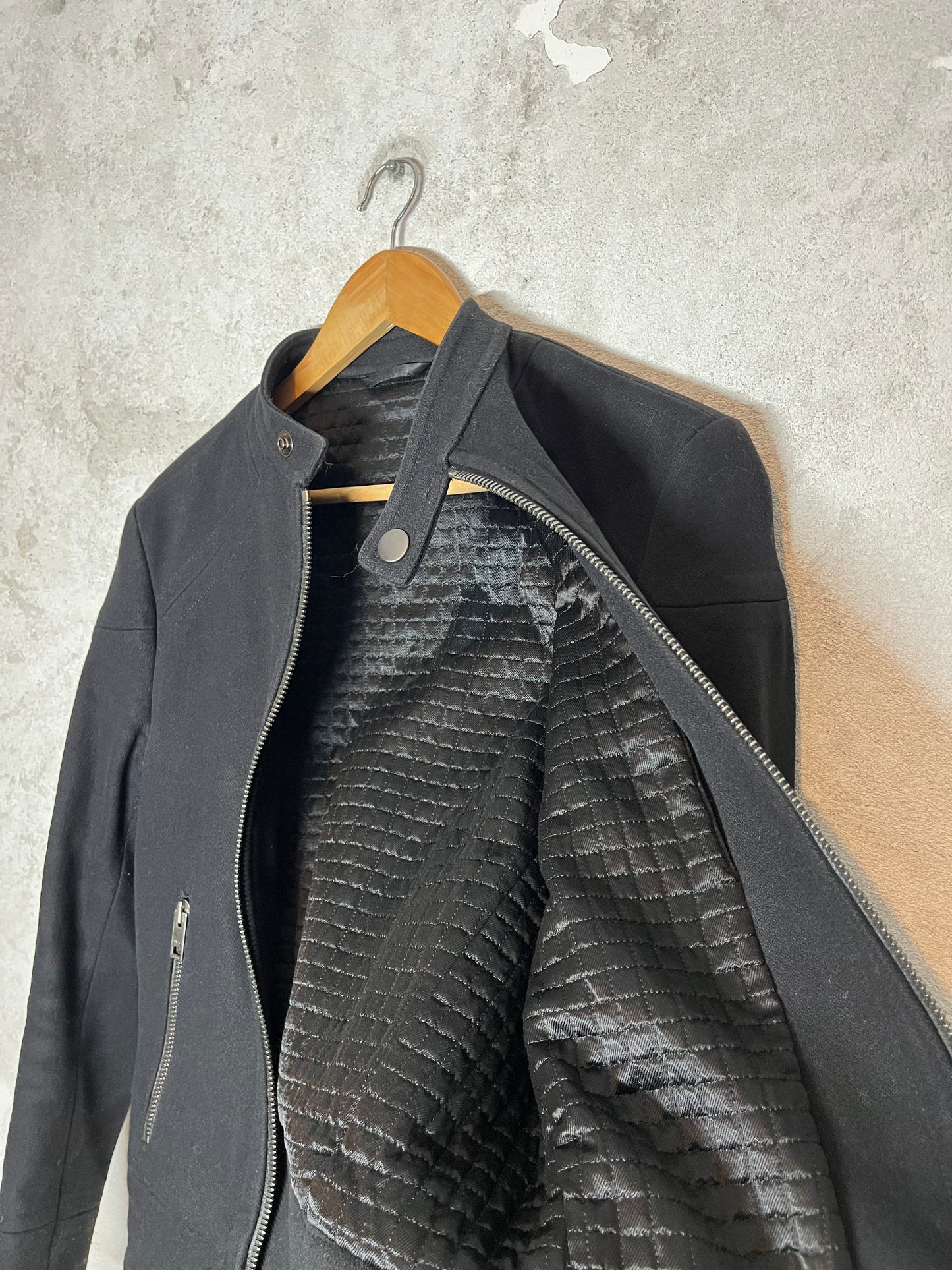 Gucci 100% melton wool biker jacket -