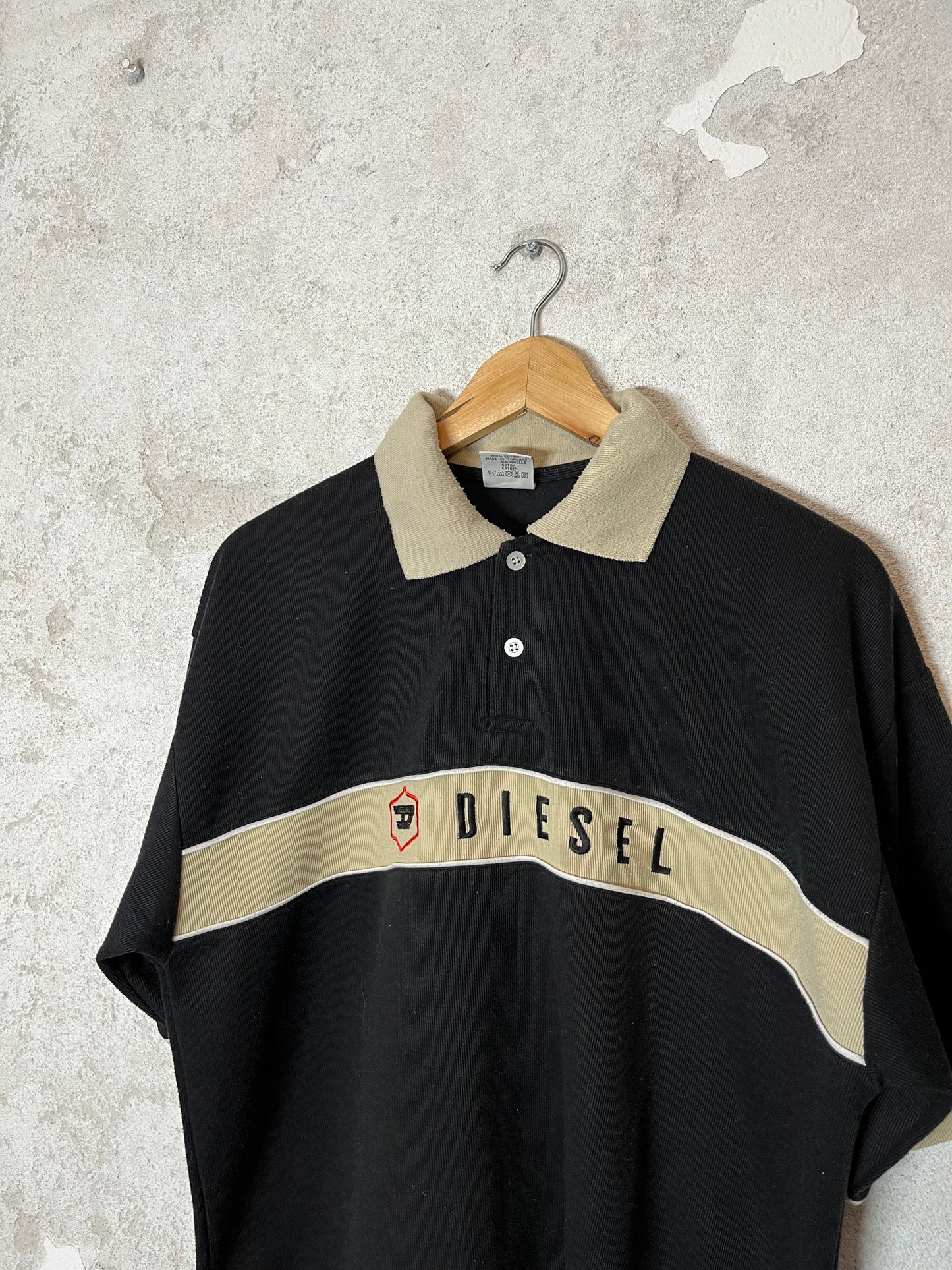 Diesel vintage bootleg polo t-shirt - M