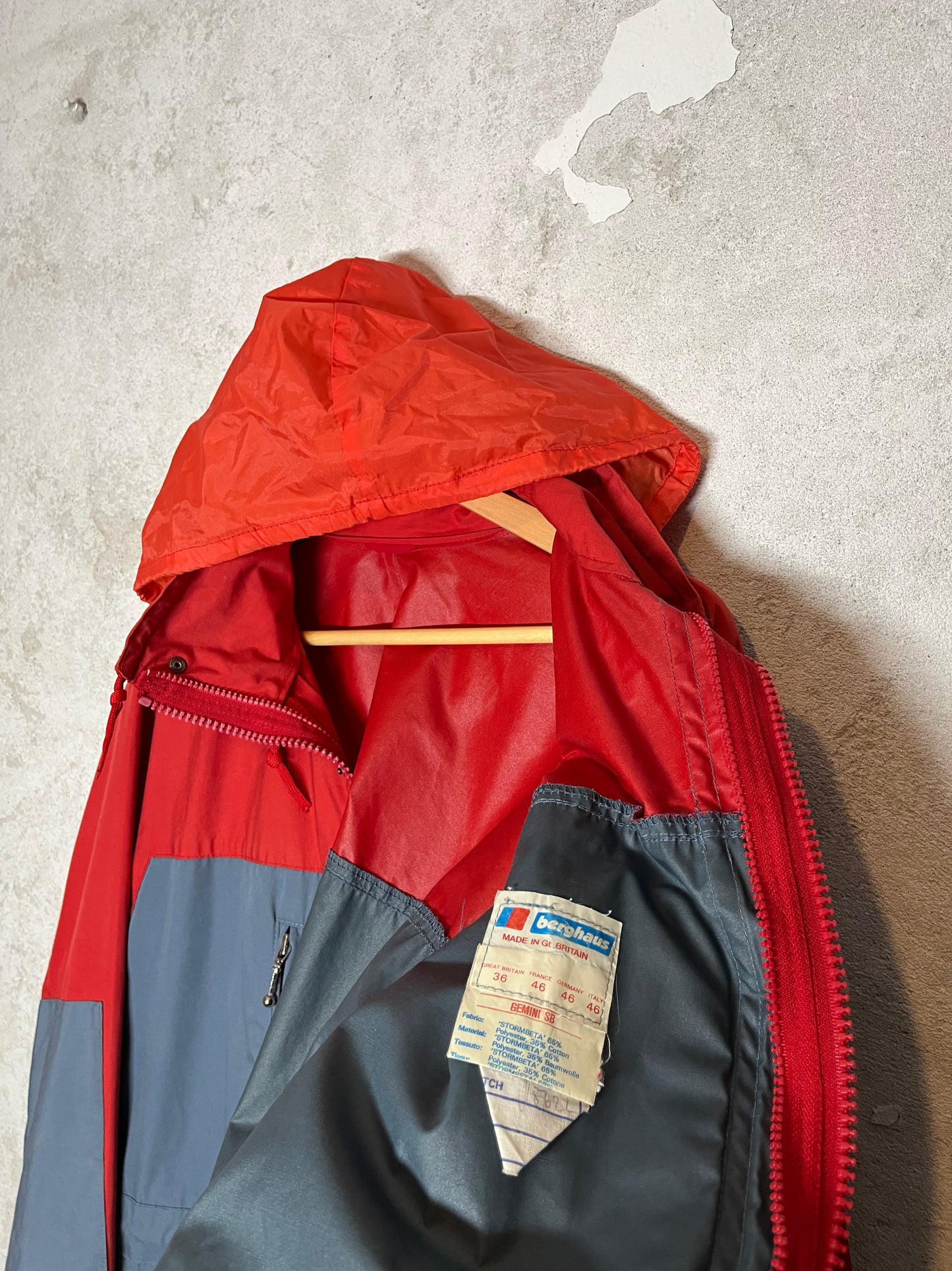 Berghaus vintage 90s waxed rain jacket - M