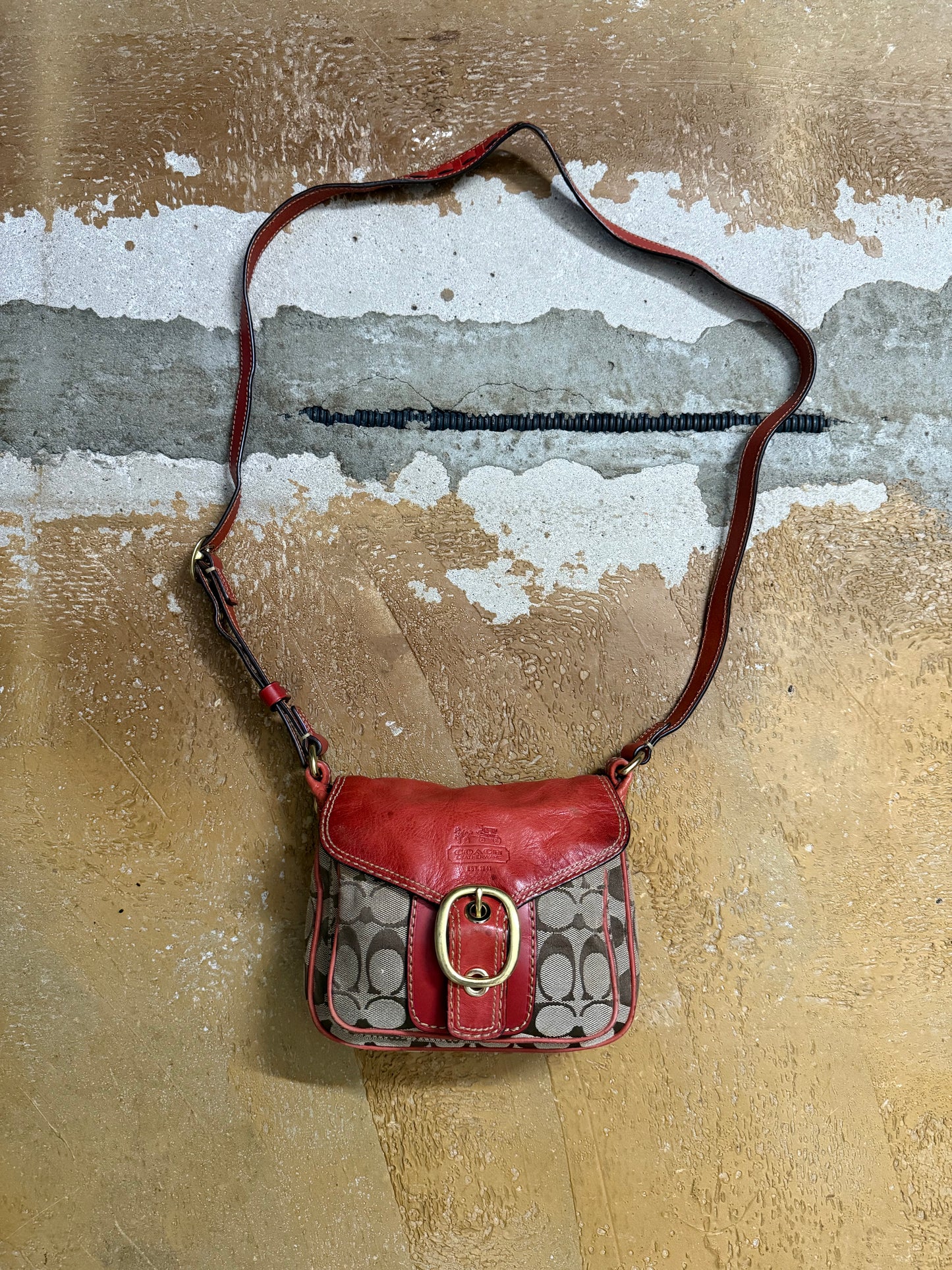 Coach vintage orange monogram bag