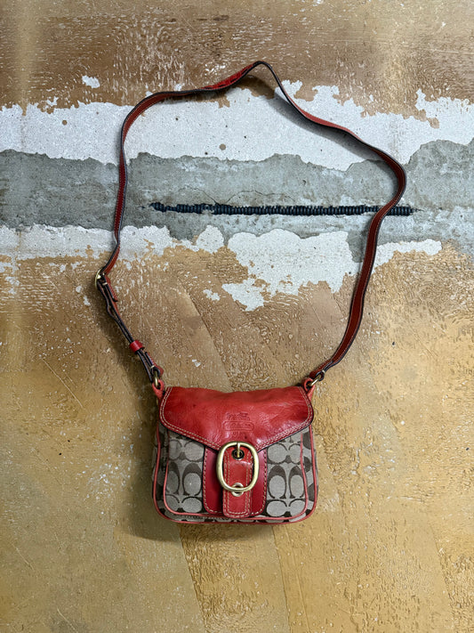 Coach vintage orange monogram bag