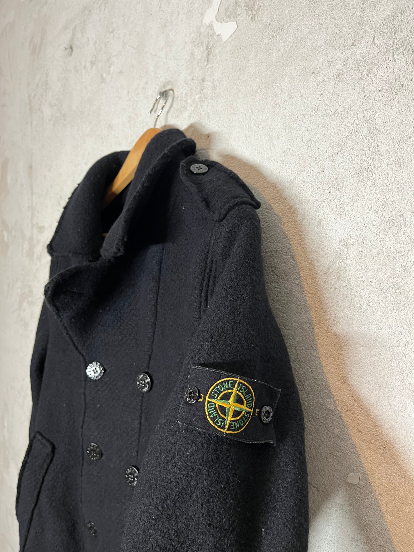 Stone Island wool jacket trenchcoat - L