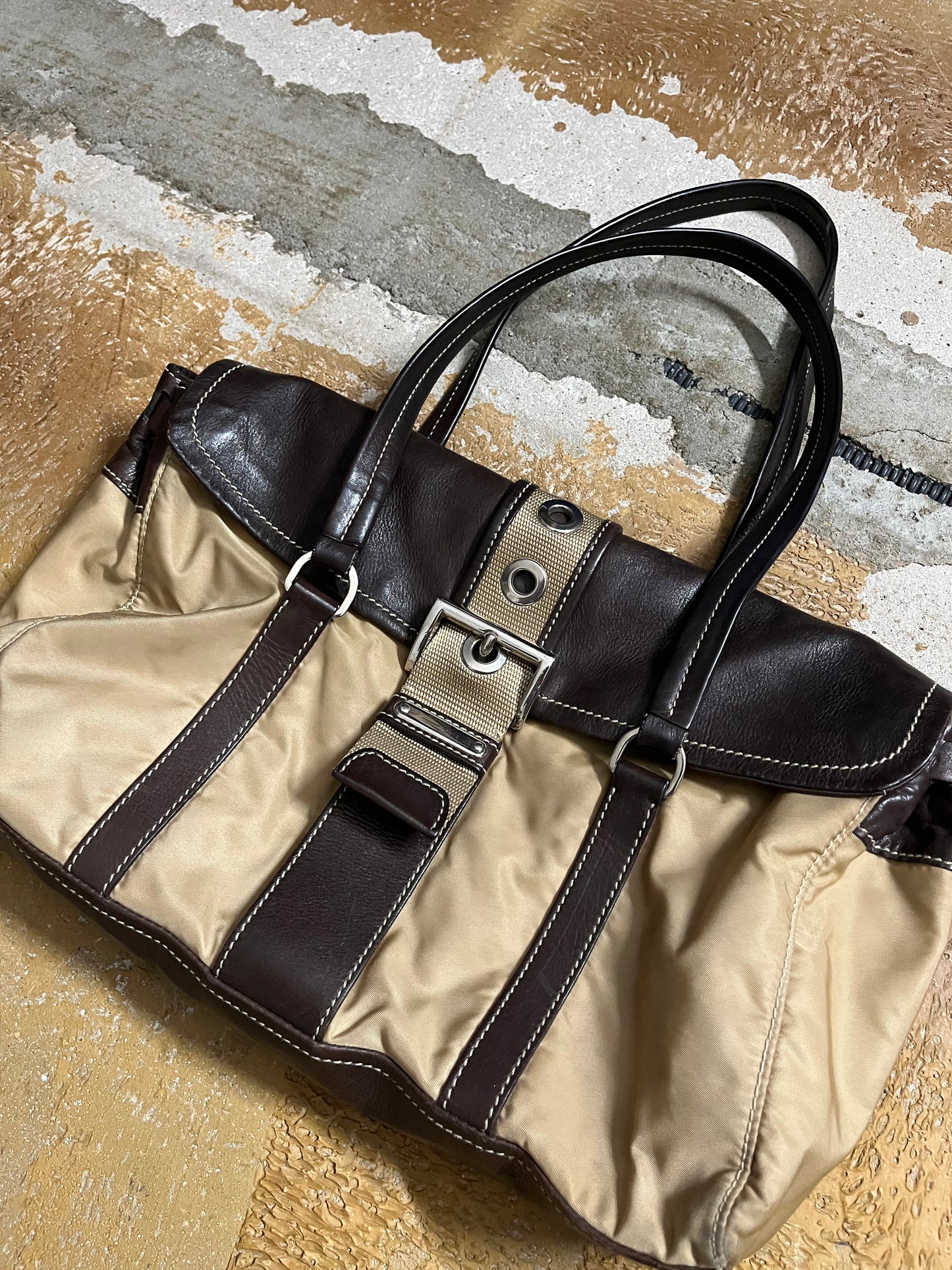 Prada Tessuto vintage brown bag