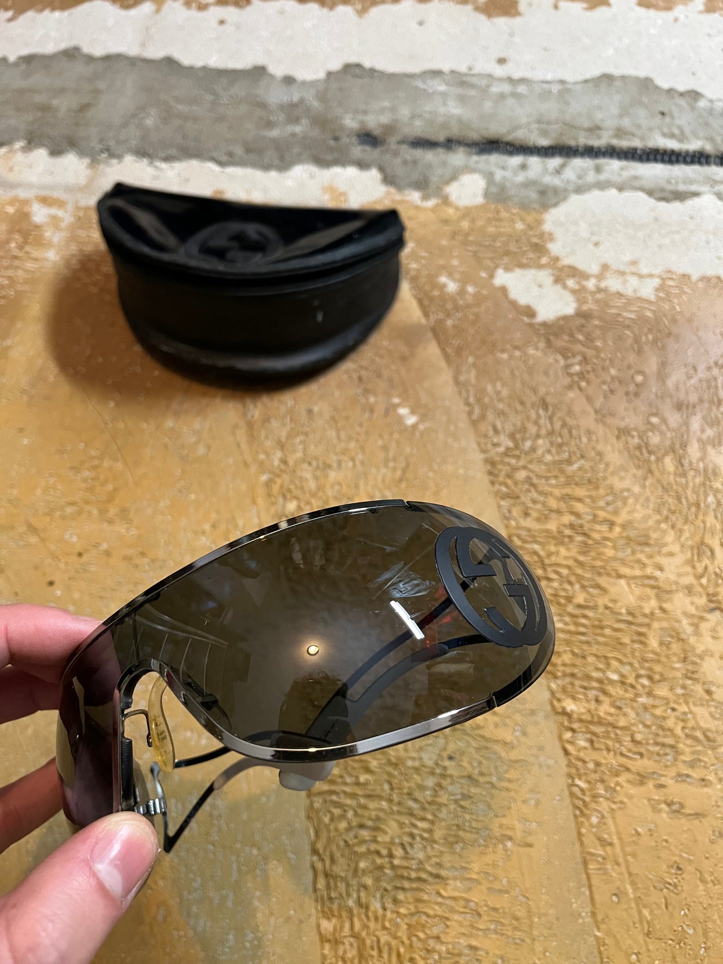 Gucci vintage shield sunglasses