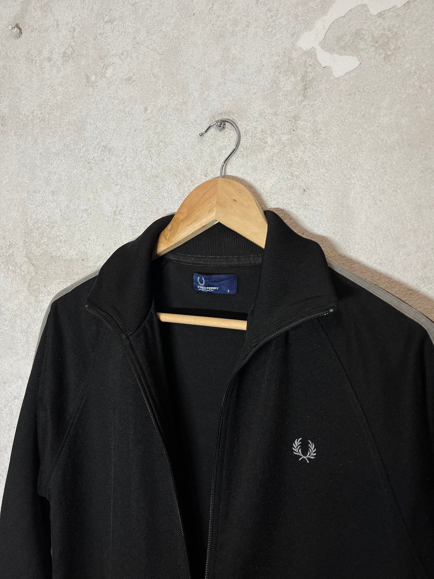 Fred Perry vintage retro blokecore zip-up sweater - M