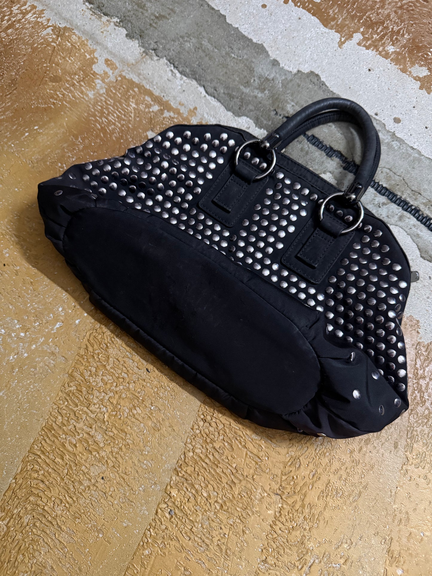 Armani vintage studded canvas bag