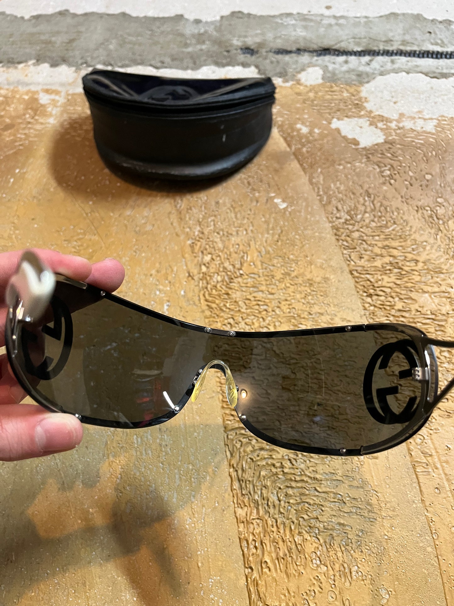 Gucci vintage shield sunglasses