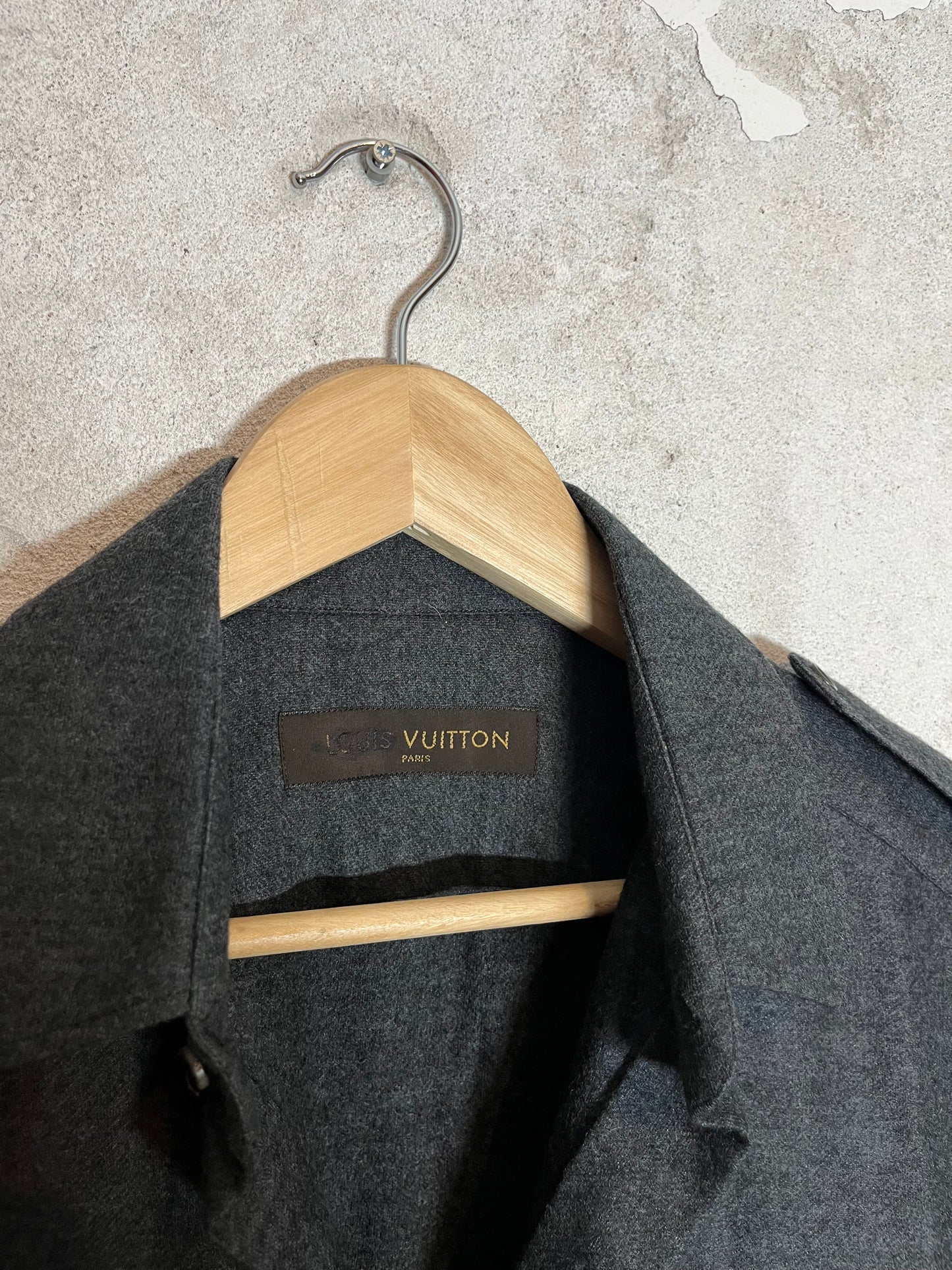 Louis Vuitton patched wool overshirt - S