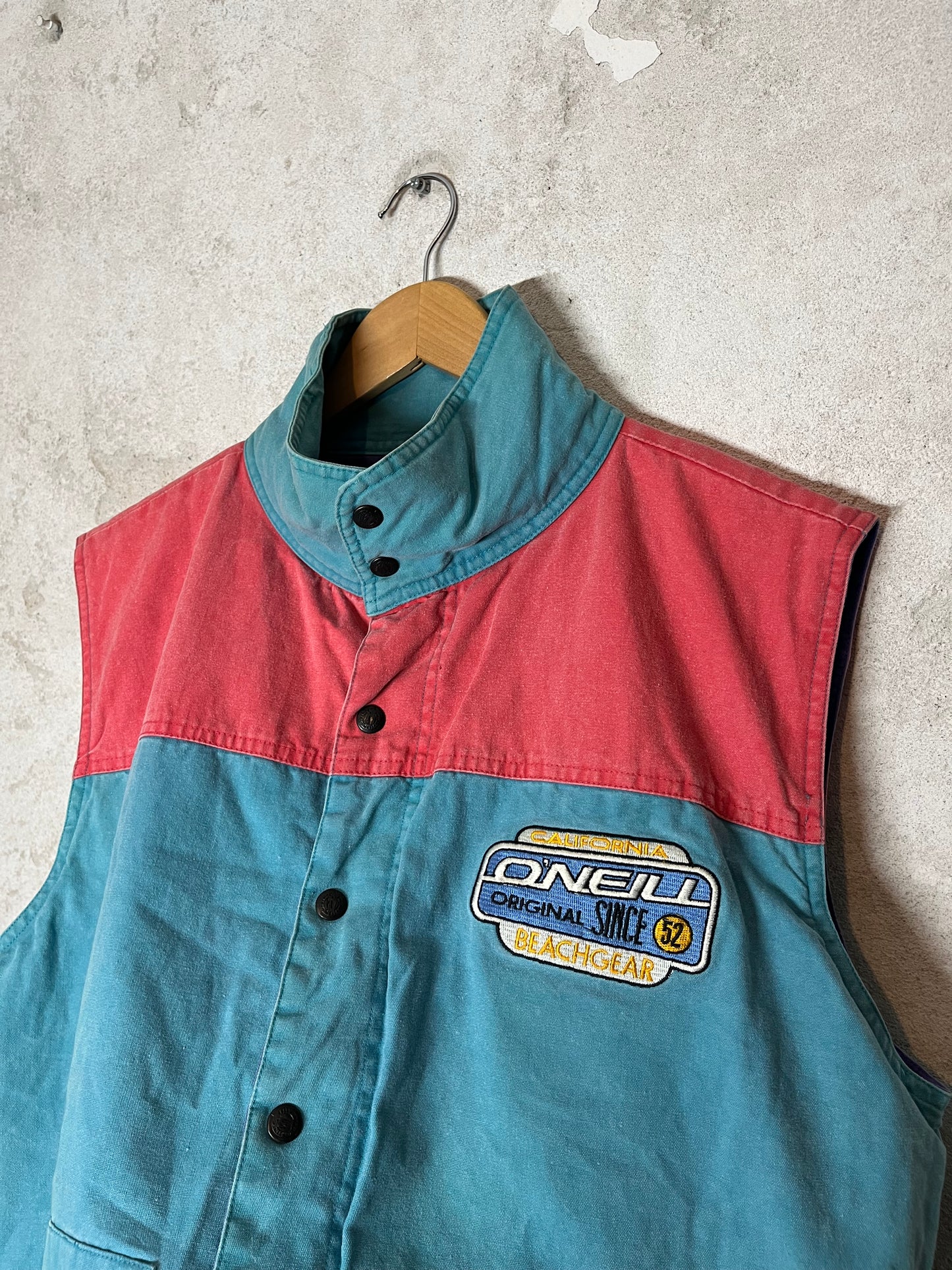 O’neill vintage 90s embroidered denim gilet - S