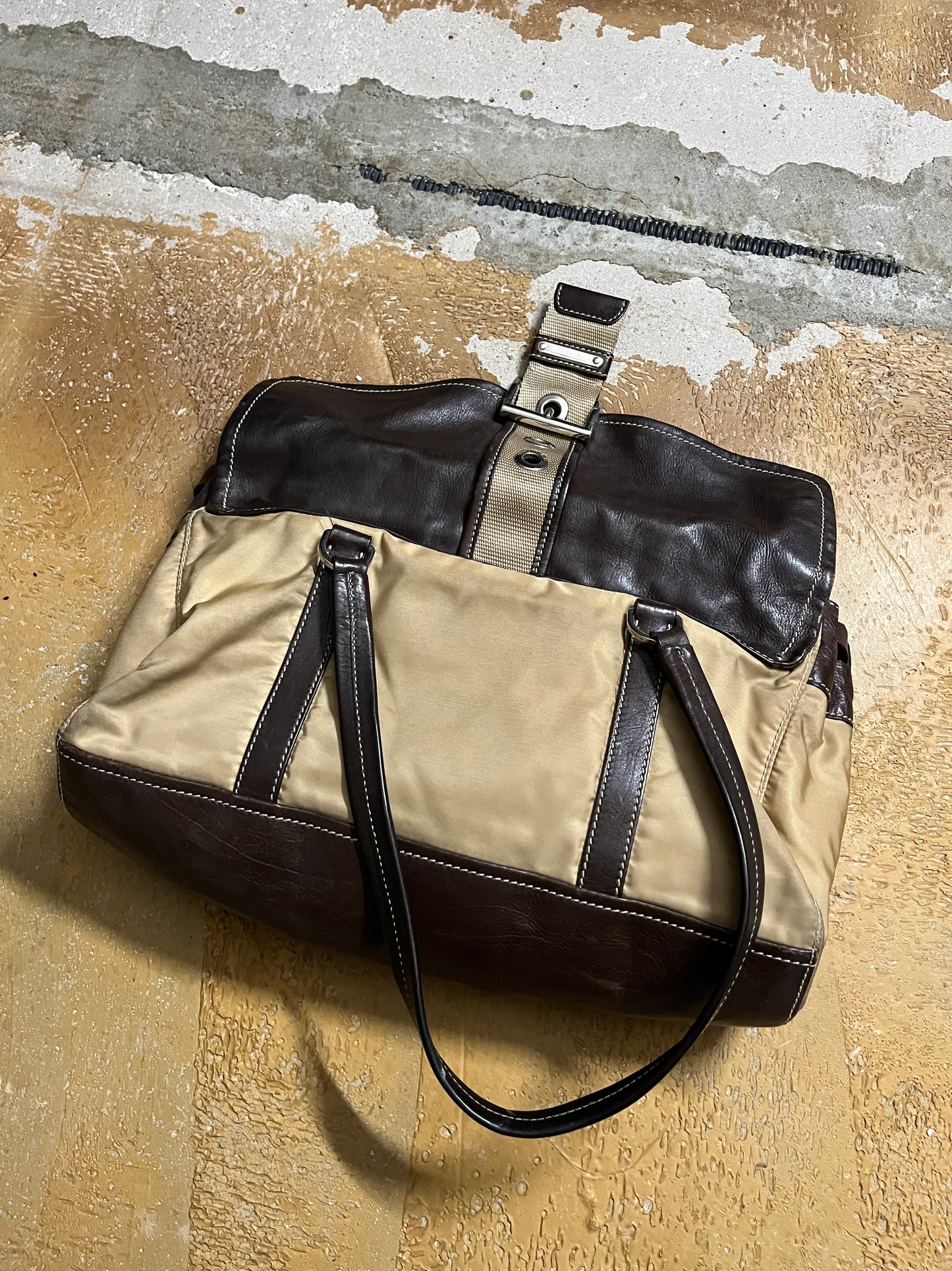 Prada Tessuto vintage brown bag