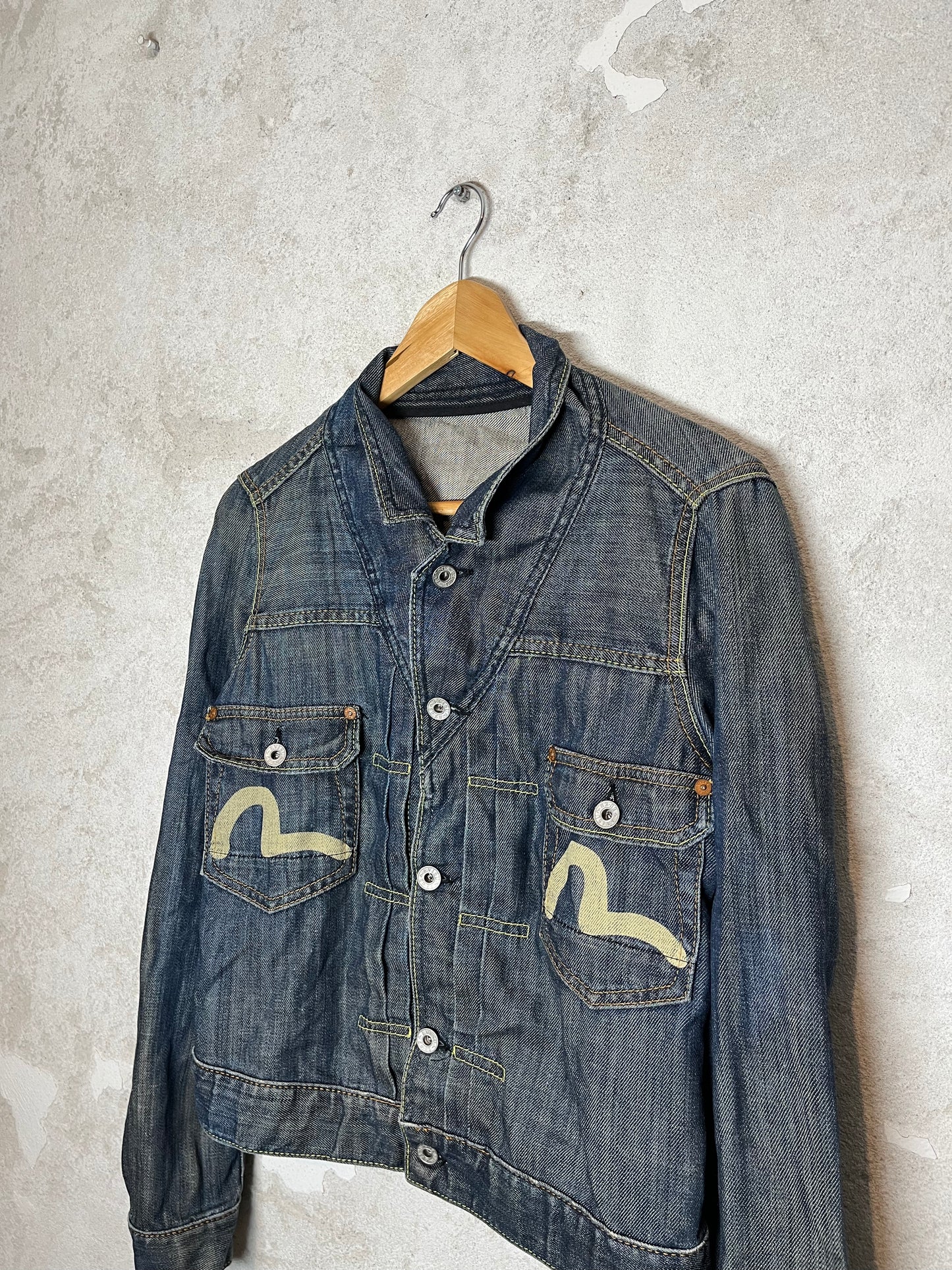 Evisu Japan logo denim jacket - M