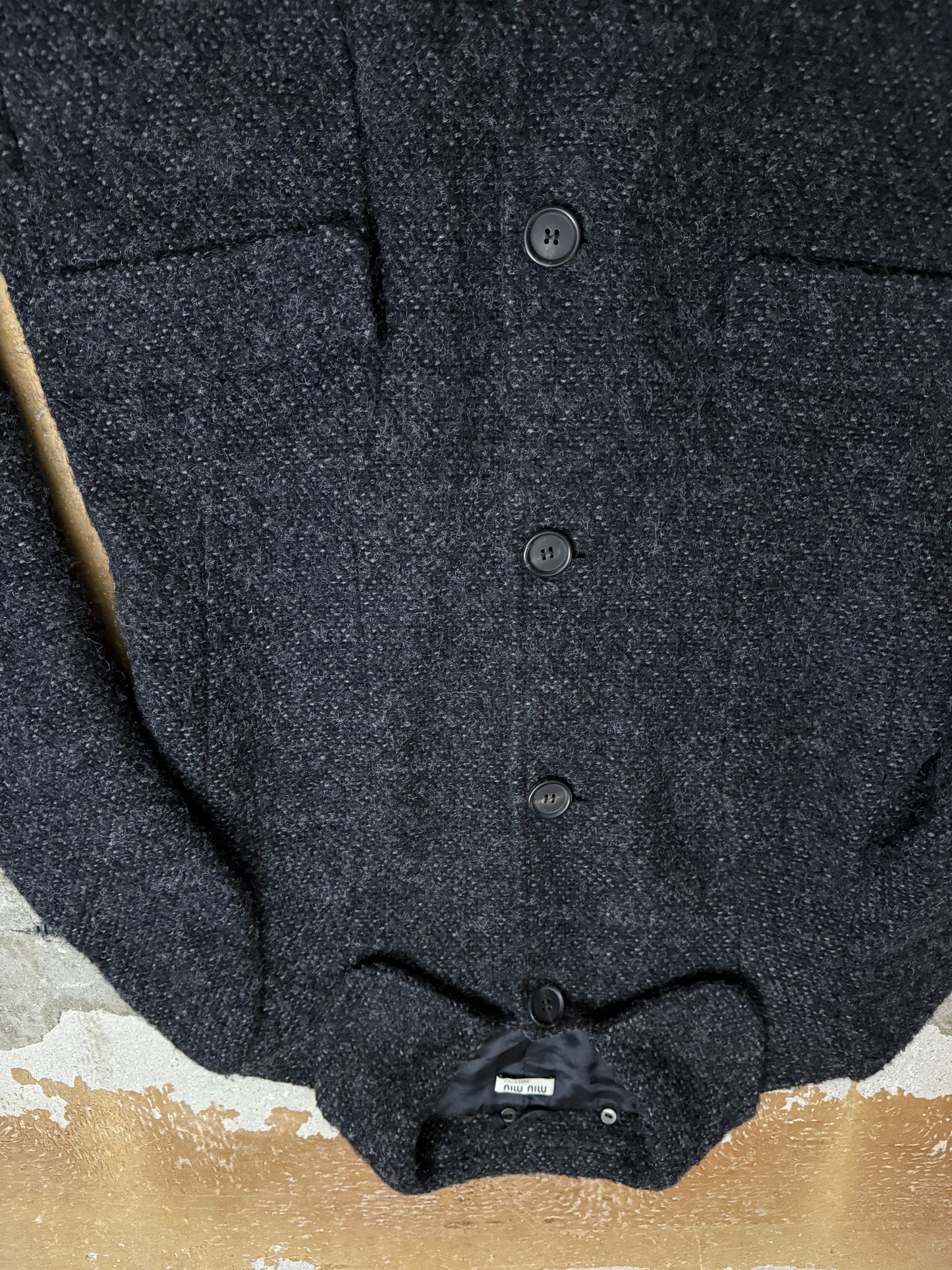 Miu Miu Mohair & Virgin wool blend trenchcoat - S