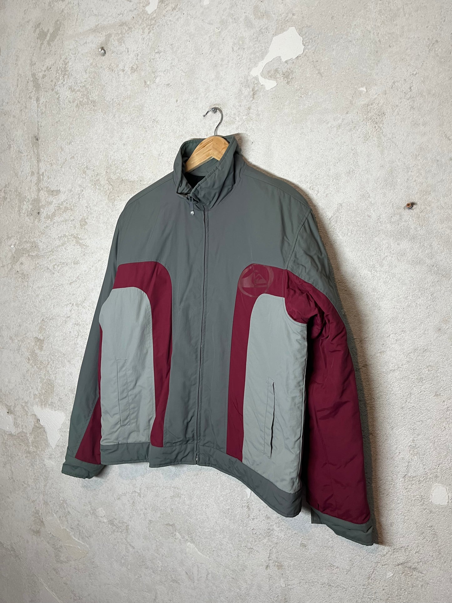 Quiksilver 2000s retro colorblock logo jacket - M