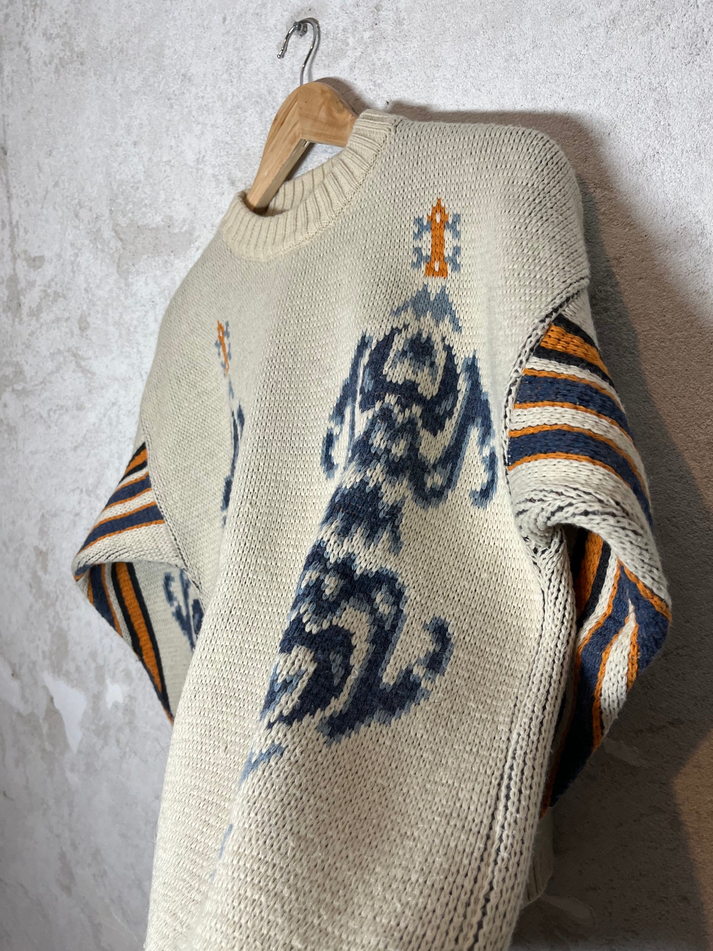 Vintage heavy knit ski snowboard sweatshirt - M